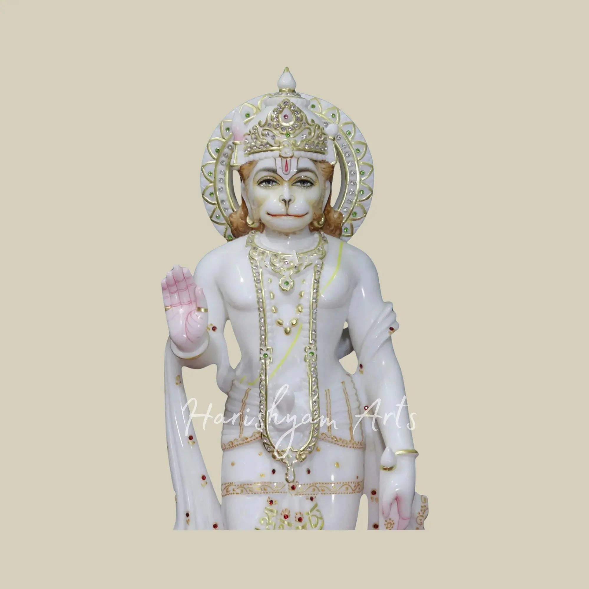 24 inches Standing Hanuman Ji Marble Moorti