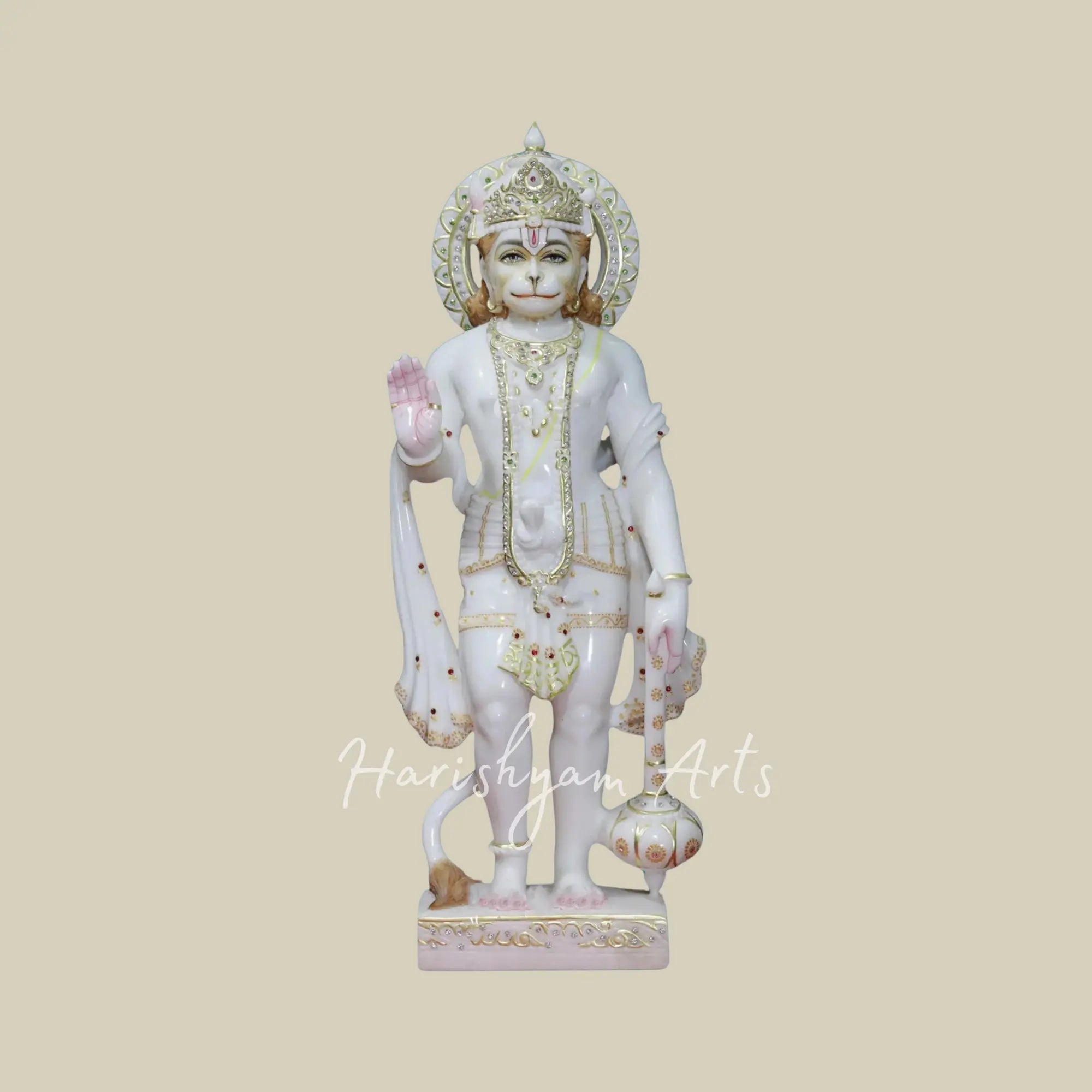 24 inches Standing Hanuman Ji Marble Moorti 1
