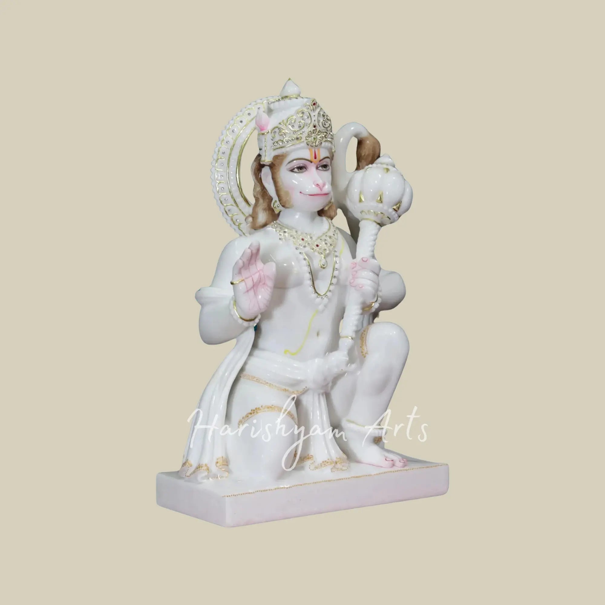 24" white hanuman ji murti 1