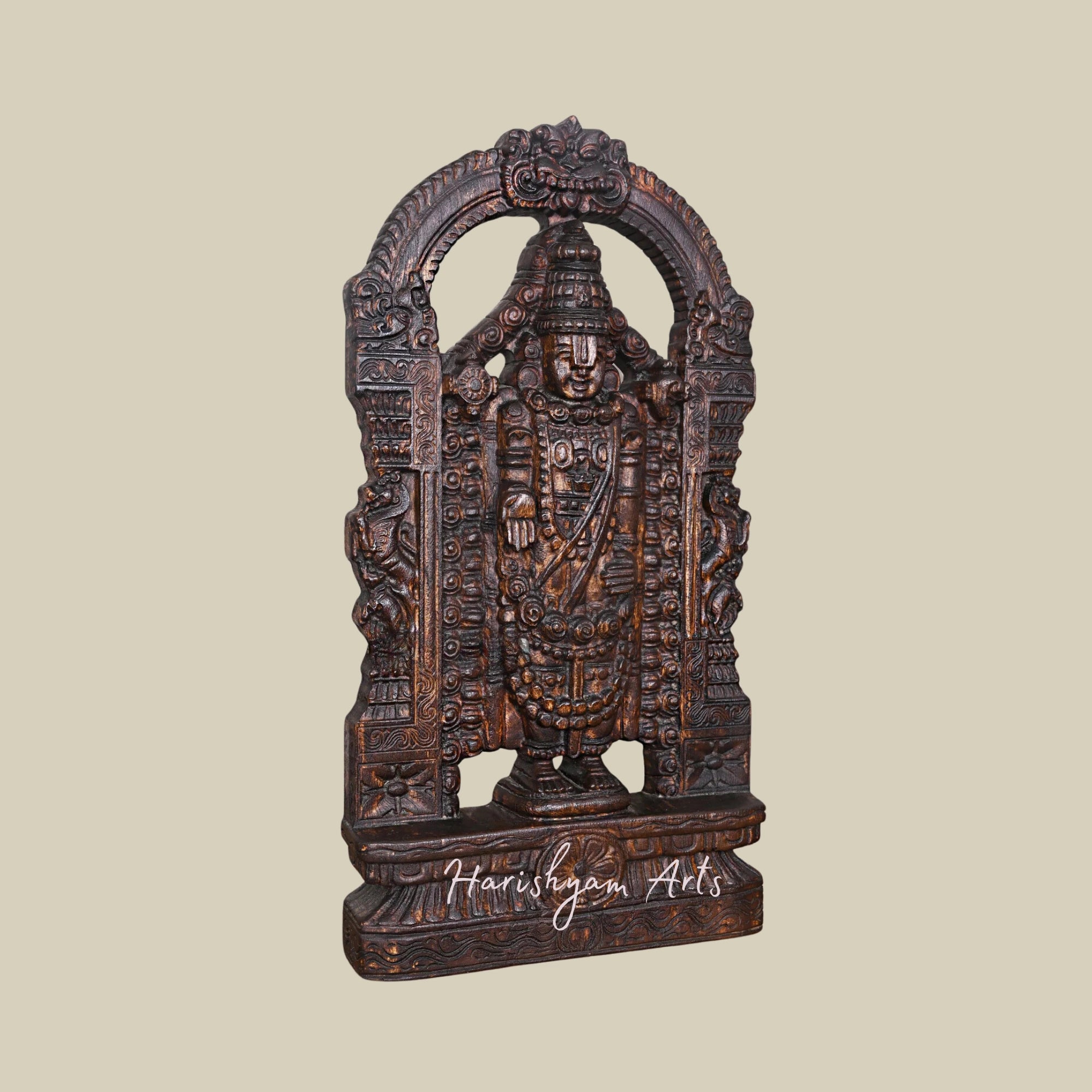 25" Wooden Lord Balaji Statue for Home Décor1