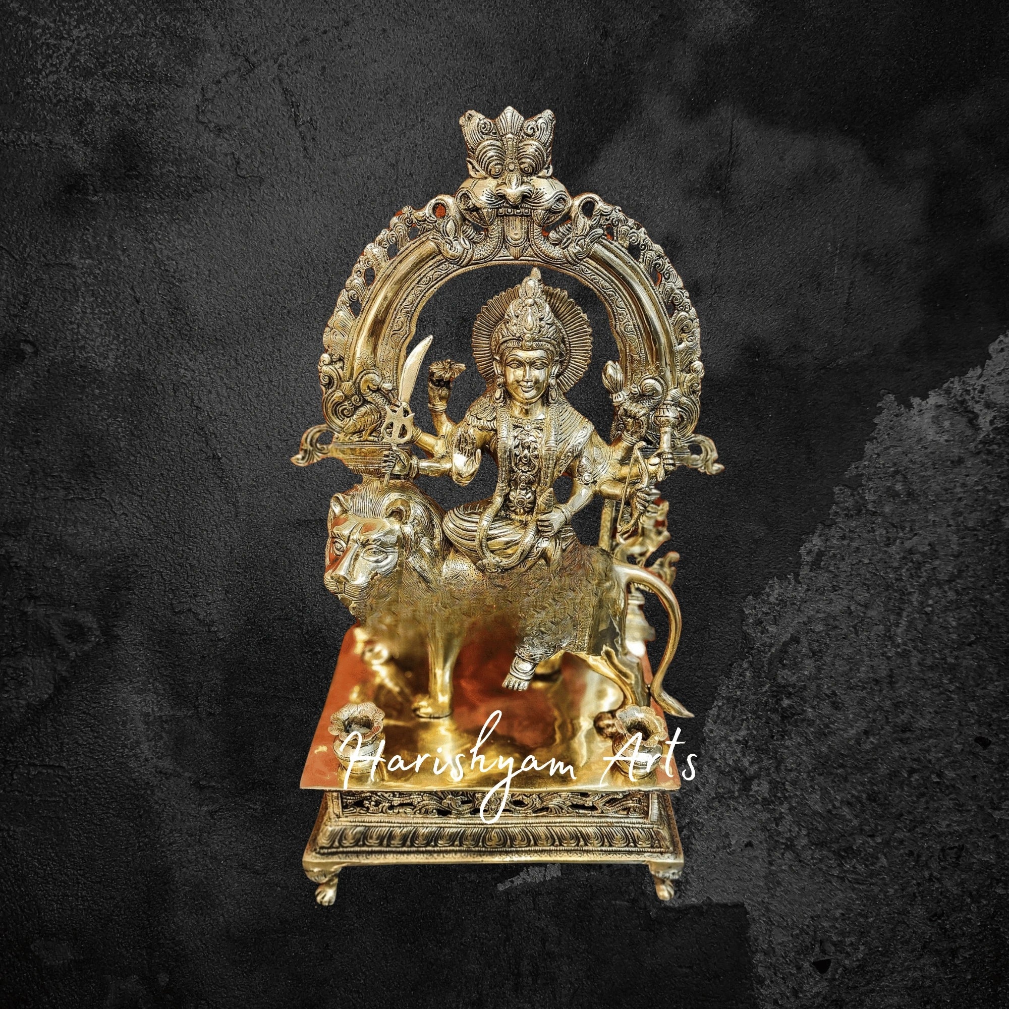 26" Pure Handcrafted Brass Goddess Durga Statue for Home