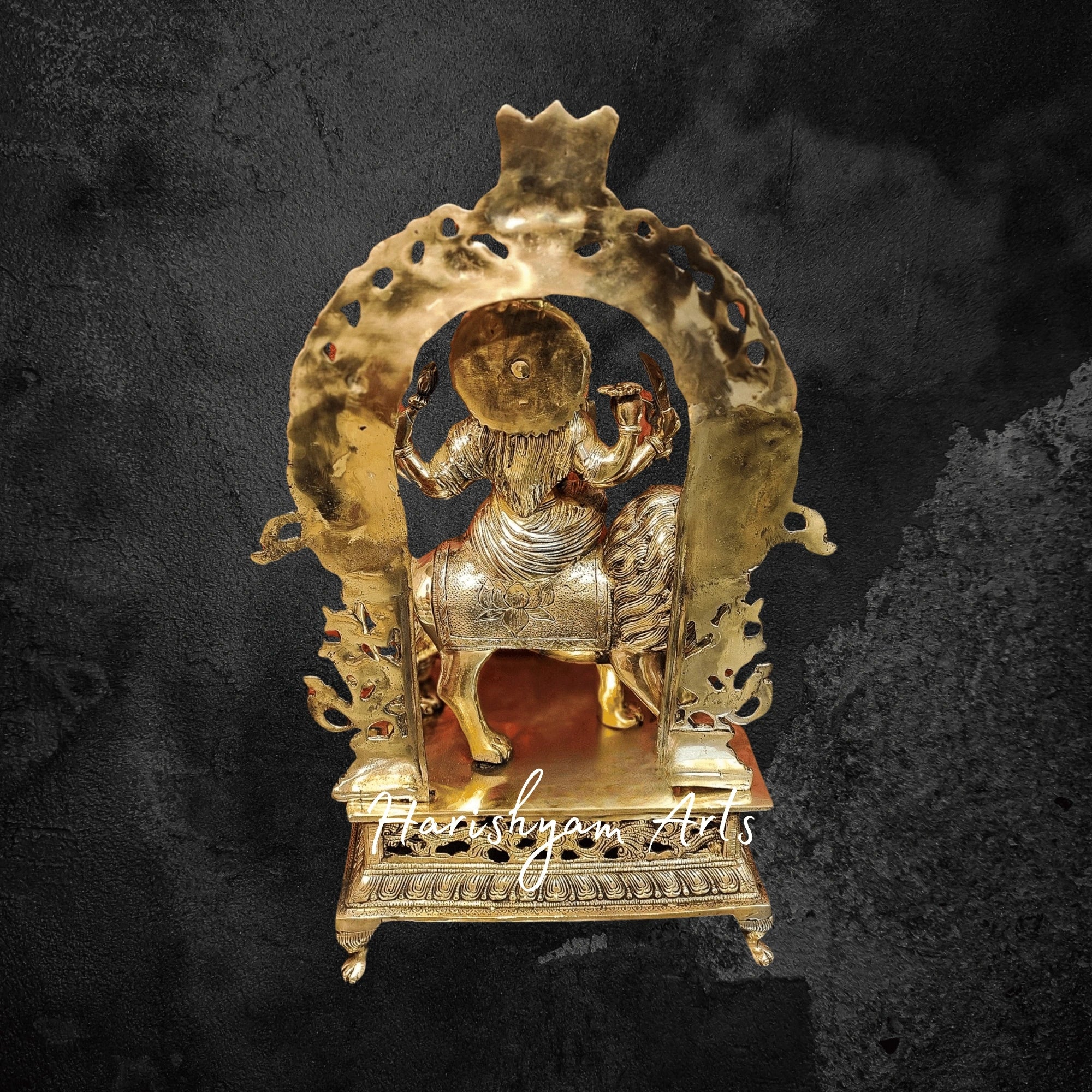 26" Pure Handcrafted Brass Goddess Durga Statue for Home