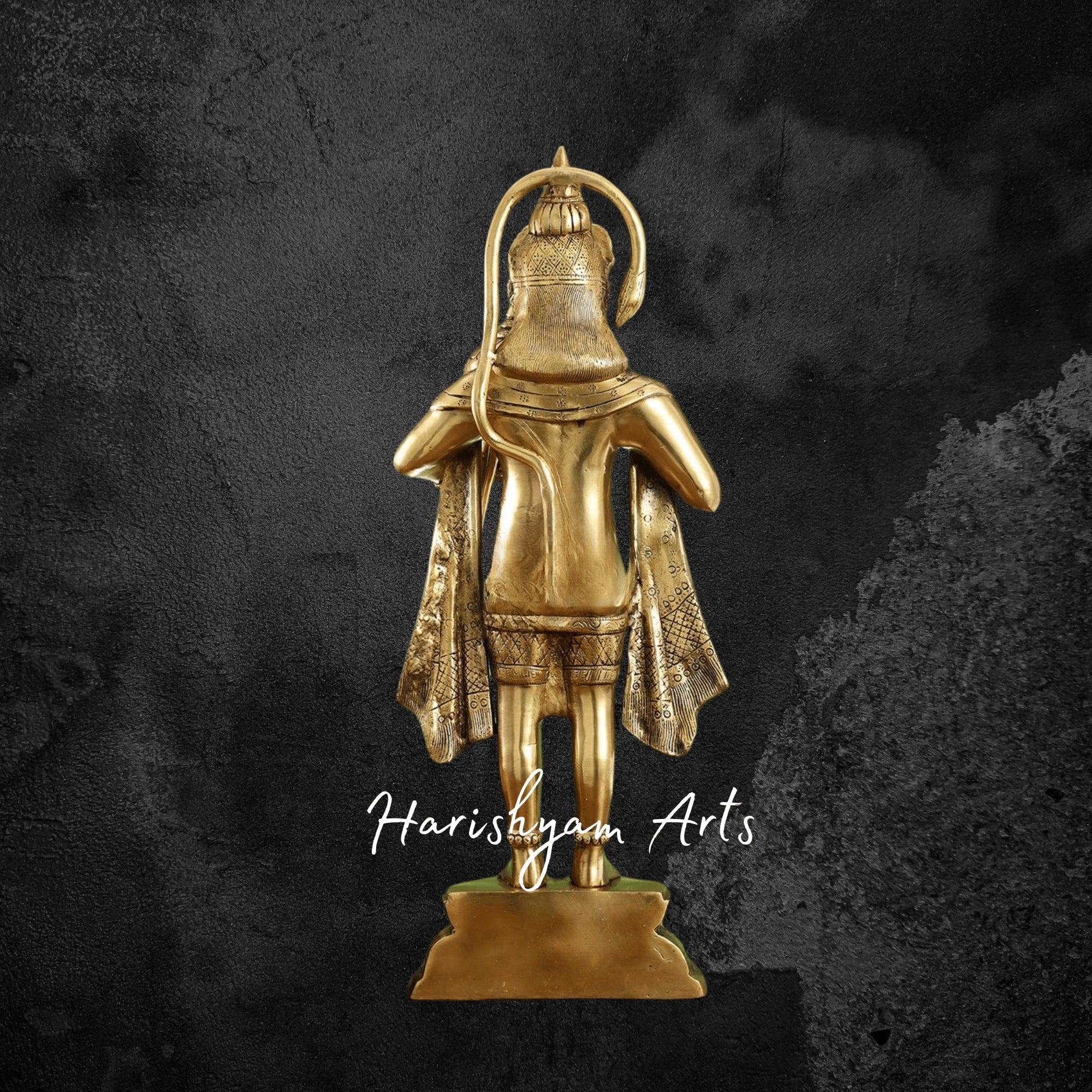 27" Brass Standing Hanuman Statue in Aashirwad Mudra Blessing Bajrangbali Idol