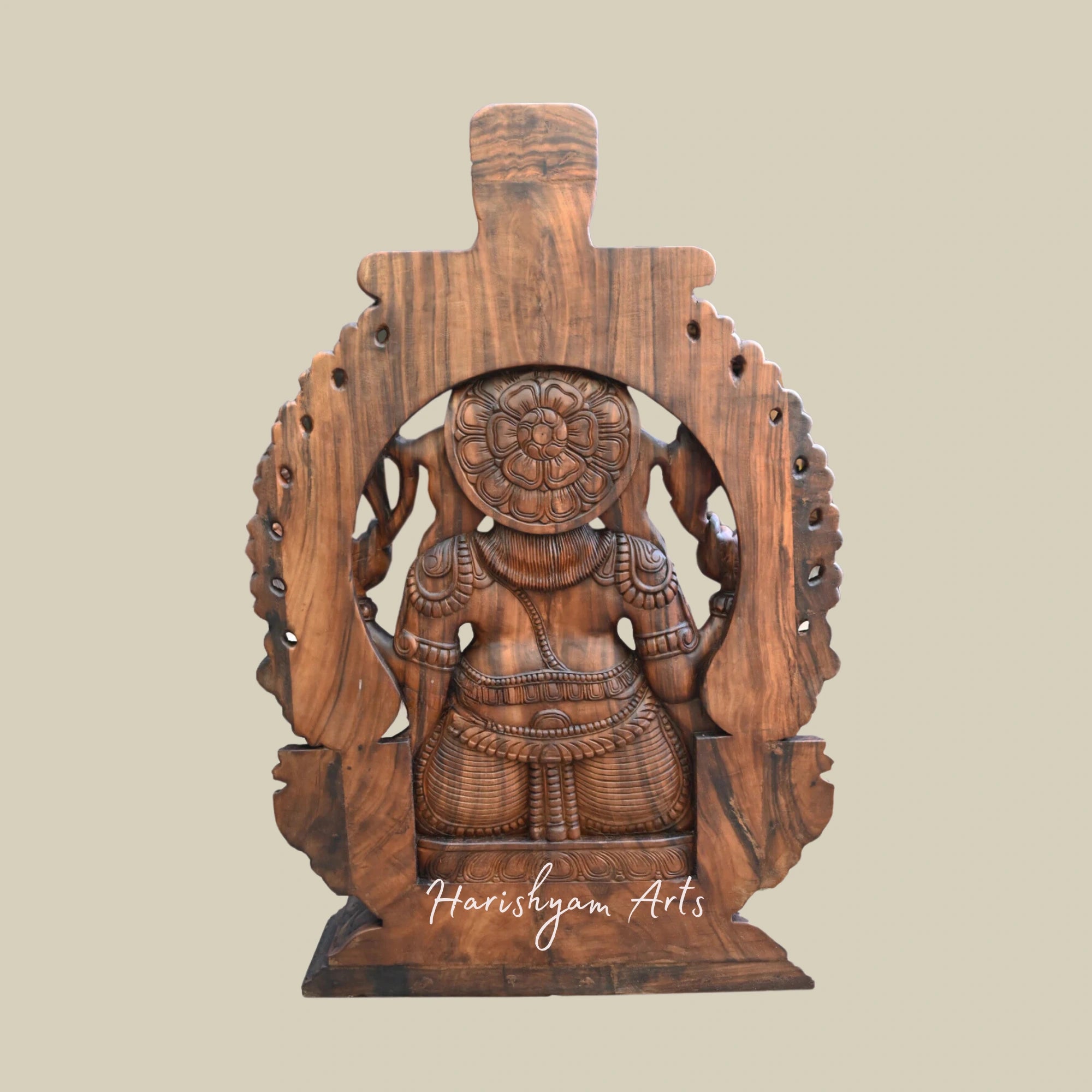 30" Shri Valampuri Ganapati Idol on Petal Lotus