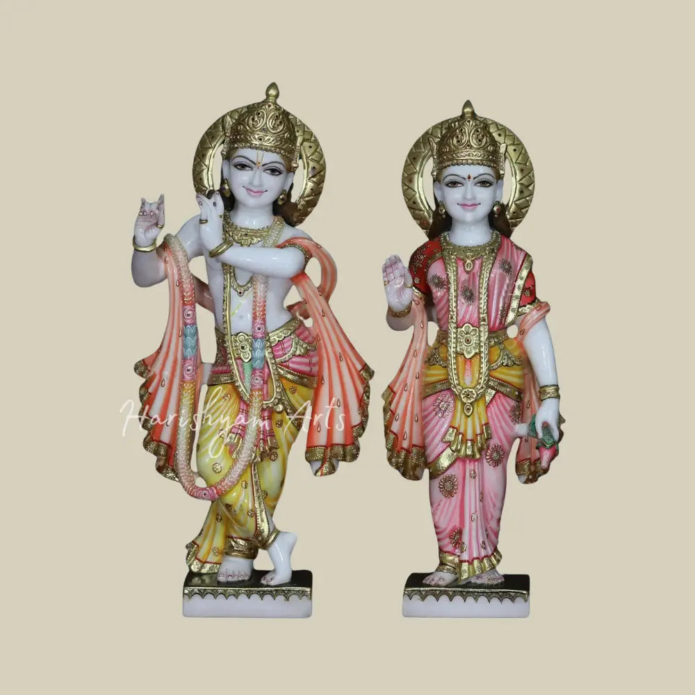 30" Beautiful Radha Krishna Moorti in Marble