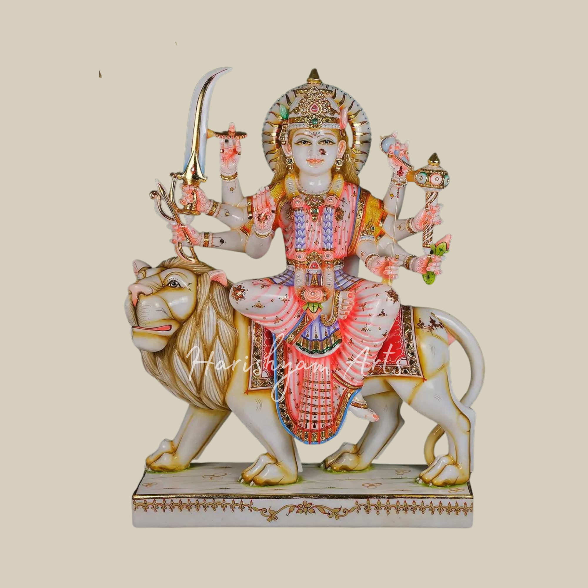 30" Handmade Durga Mata Marble Moorti