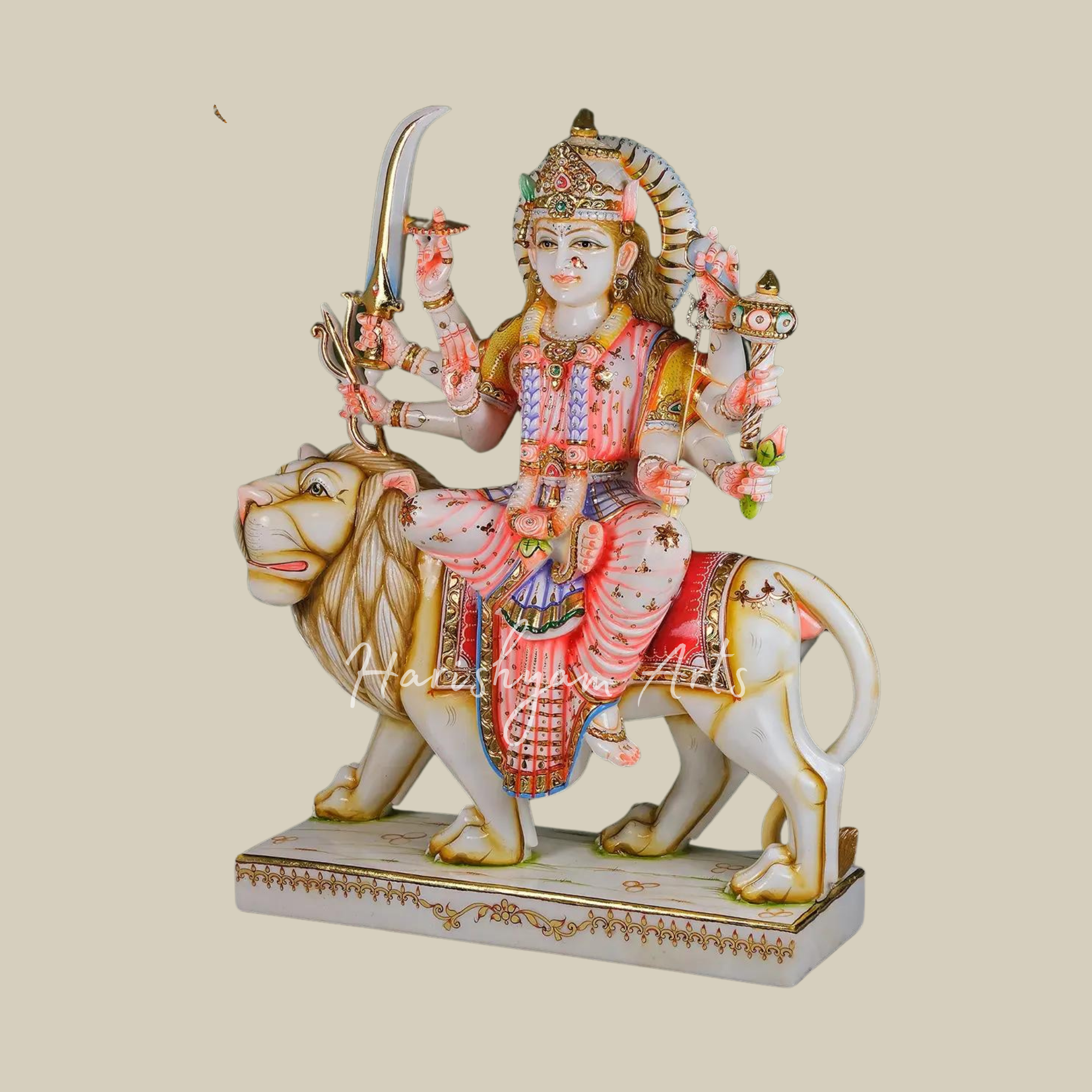 30" Handmade Durga Mata Marble Moorti