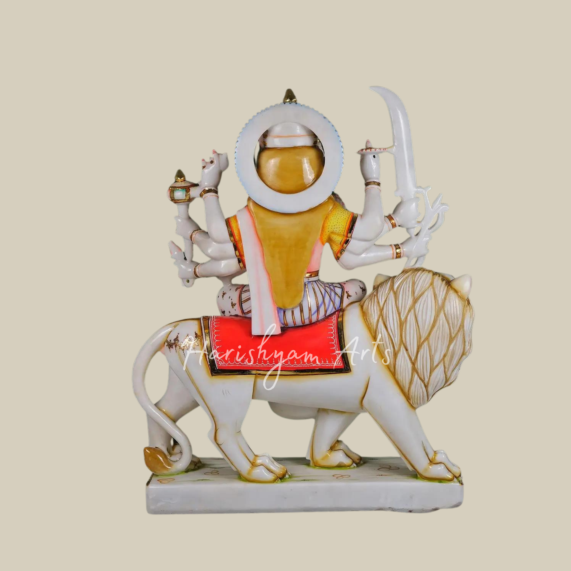 30" Handmade Durga Mata Marble Moorti