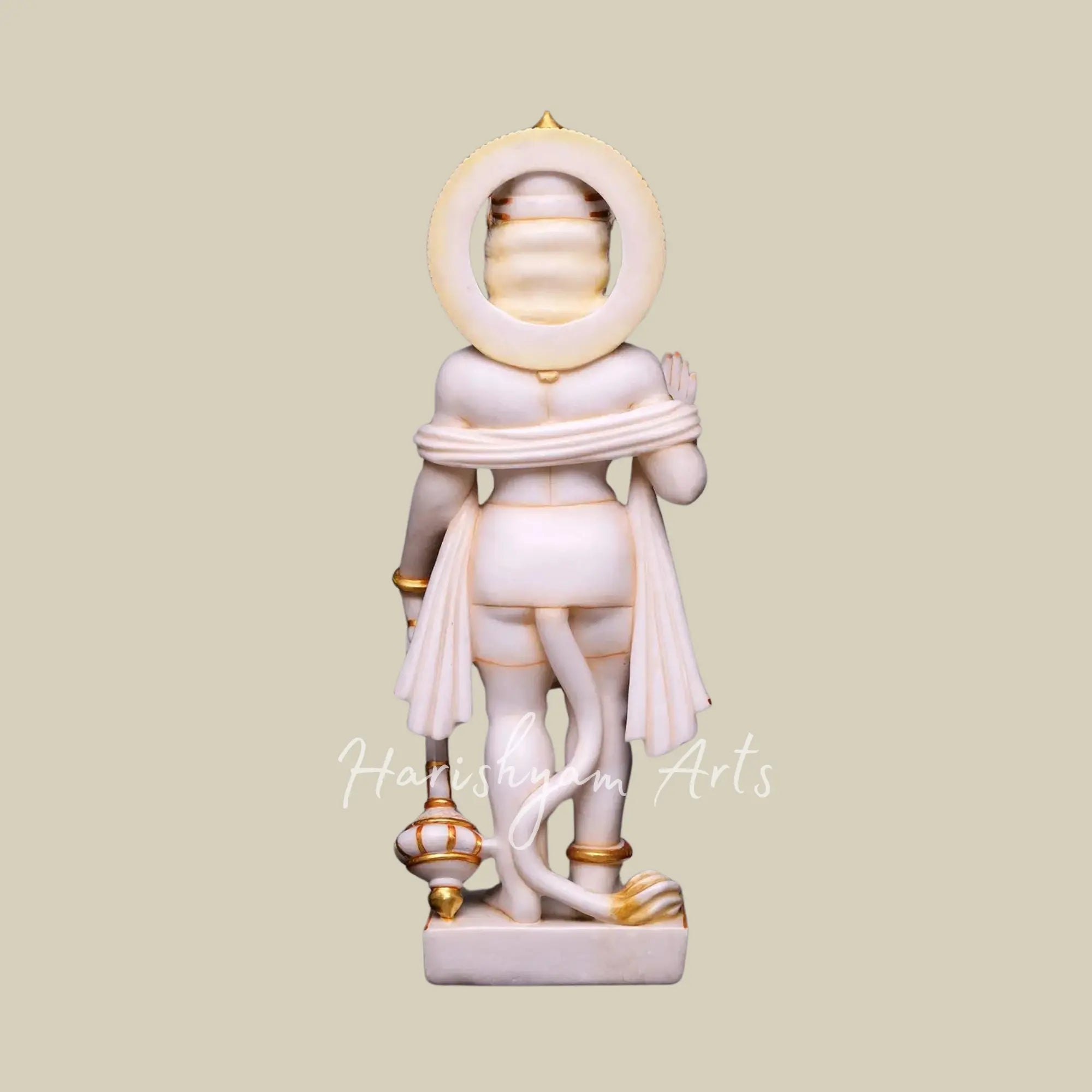 30 inches White Marble Standing Hanuman Statue 1