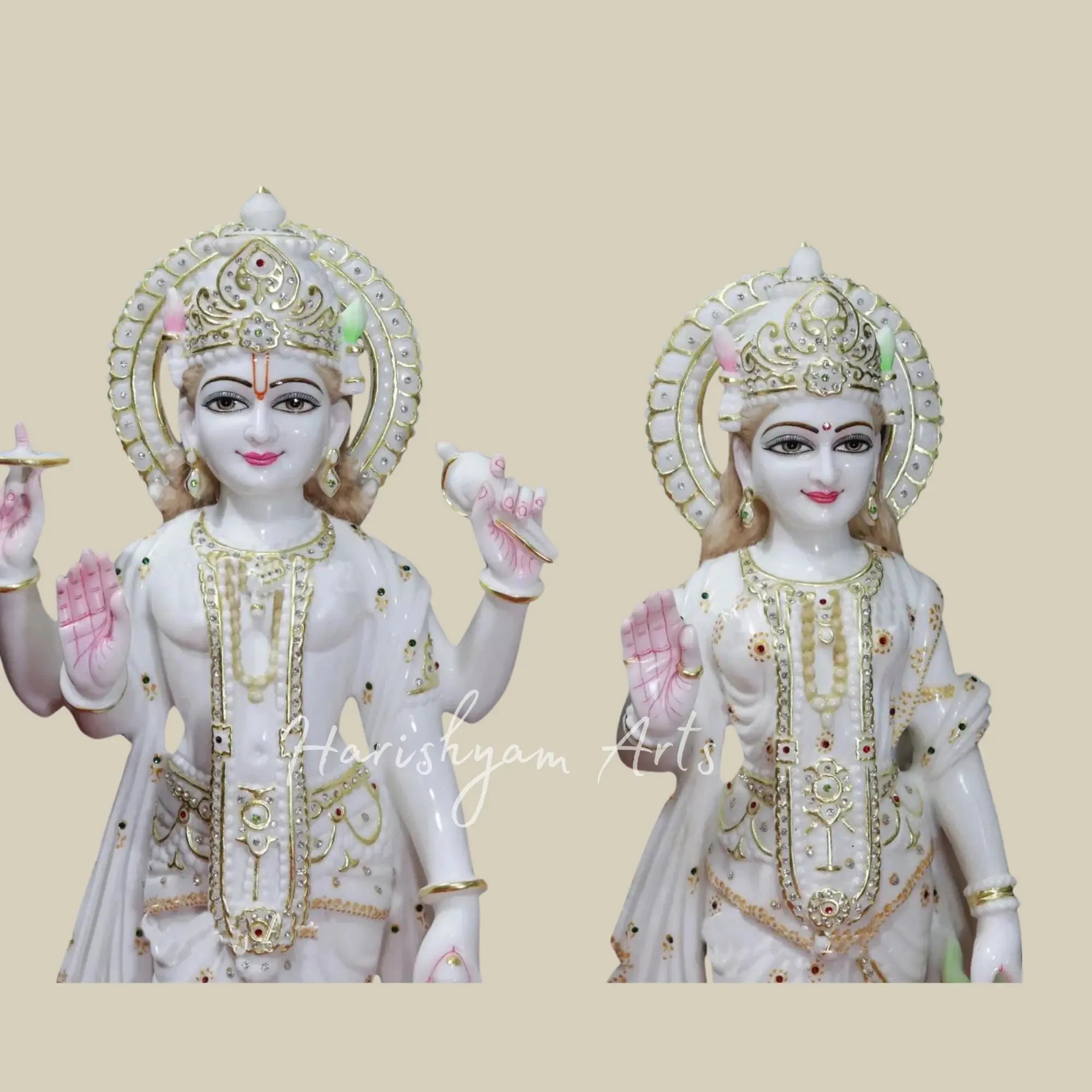 30 inches beautiful laxmi narayan marble murti buy online 1