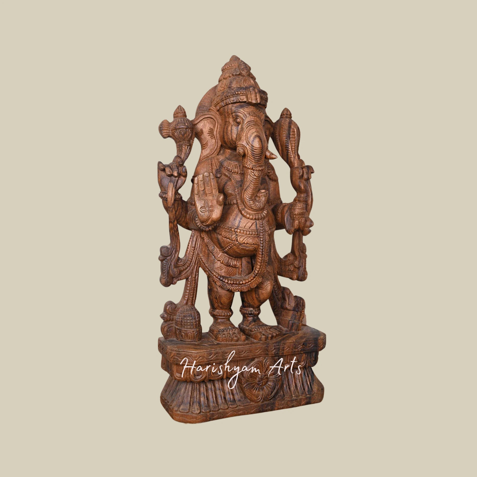 31" Blessing Lord Ganapathy Standing with Vahana Rat 2
