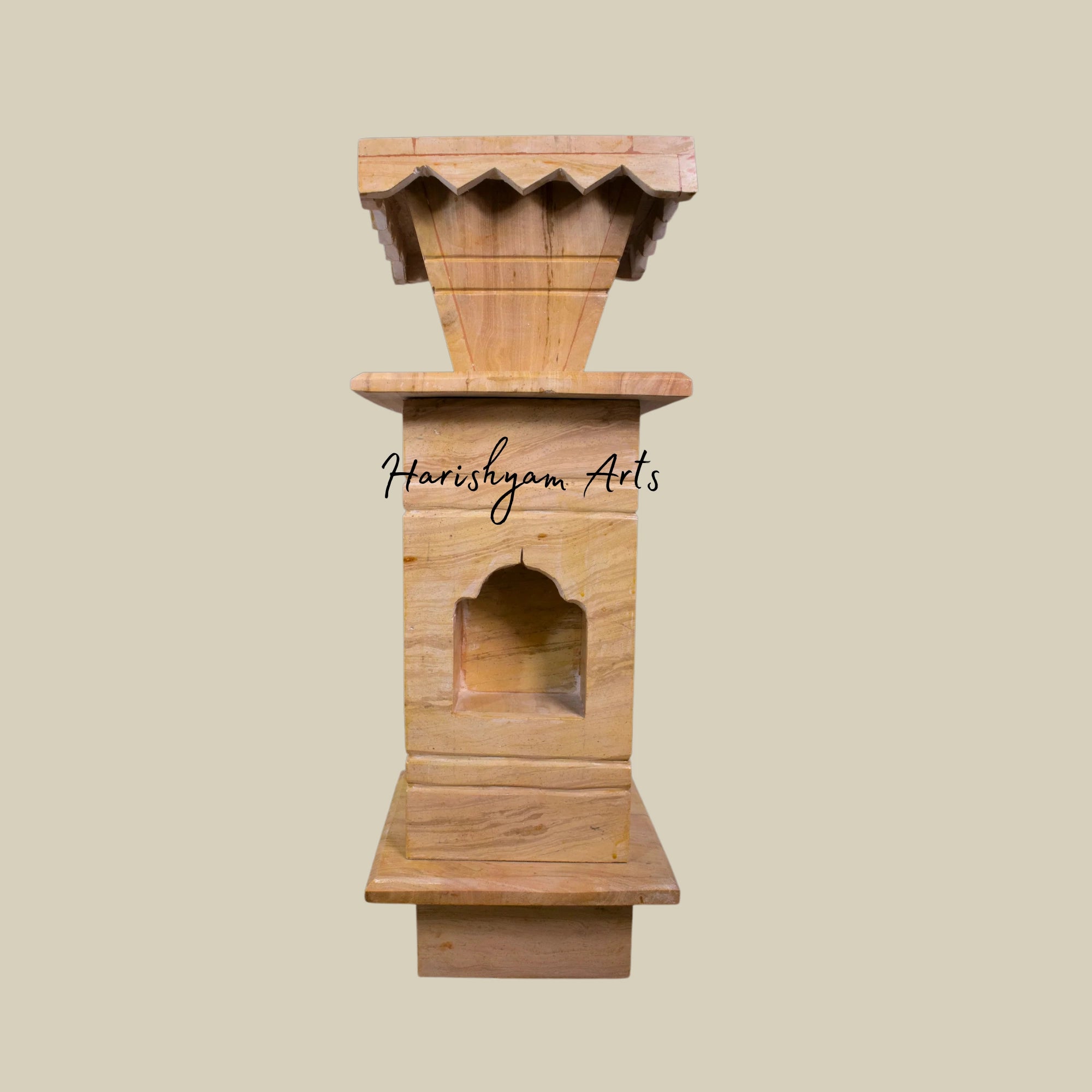36" Brown Marble Tulsi Pot Online India2
