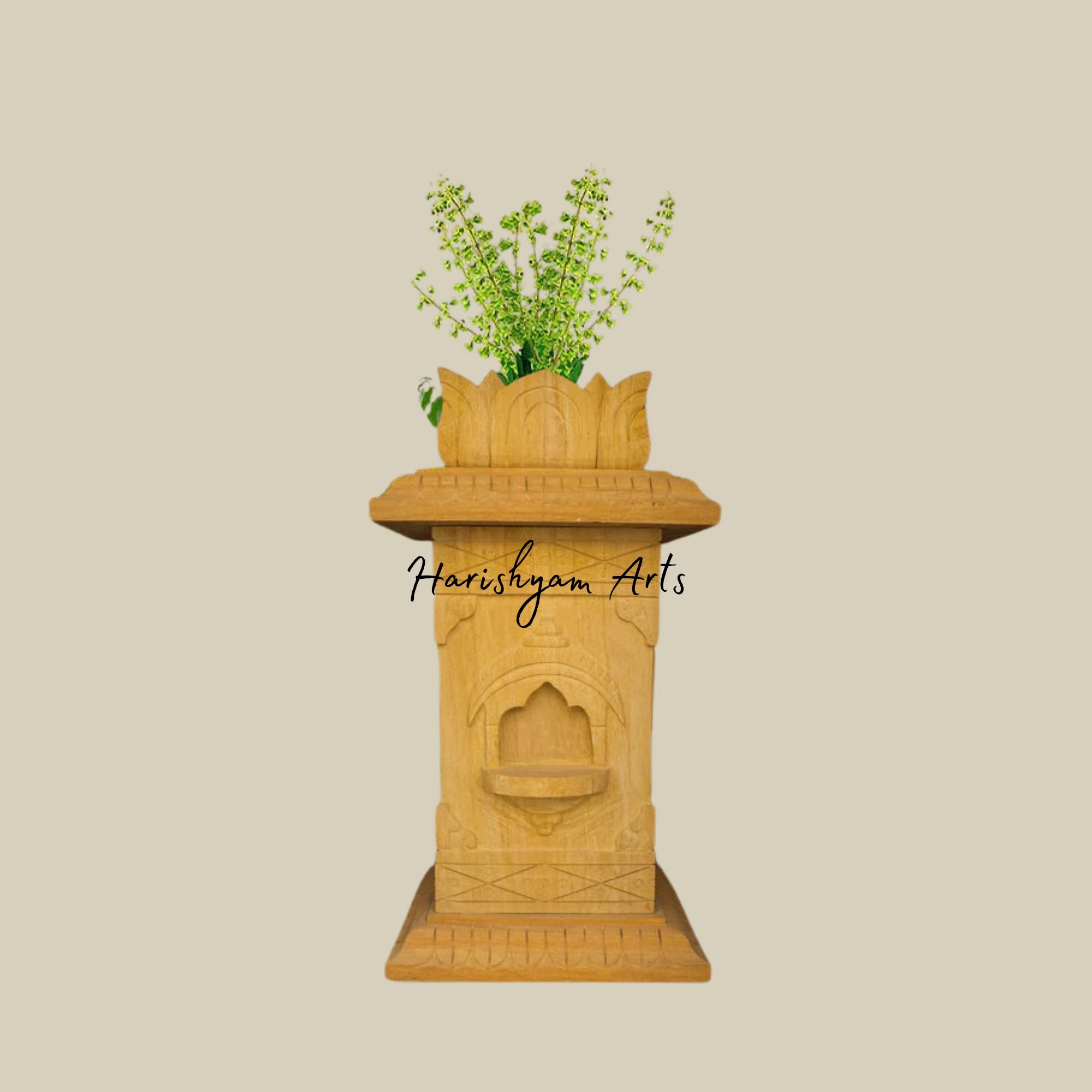 36" Brown Tulsi Planter in Marble Stone2