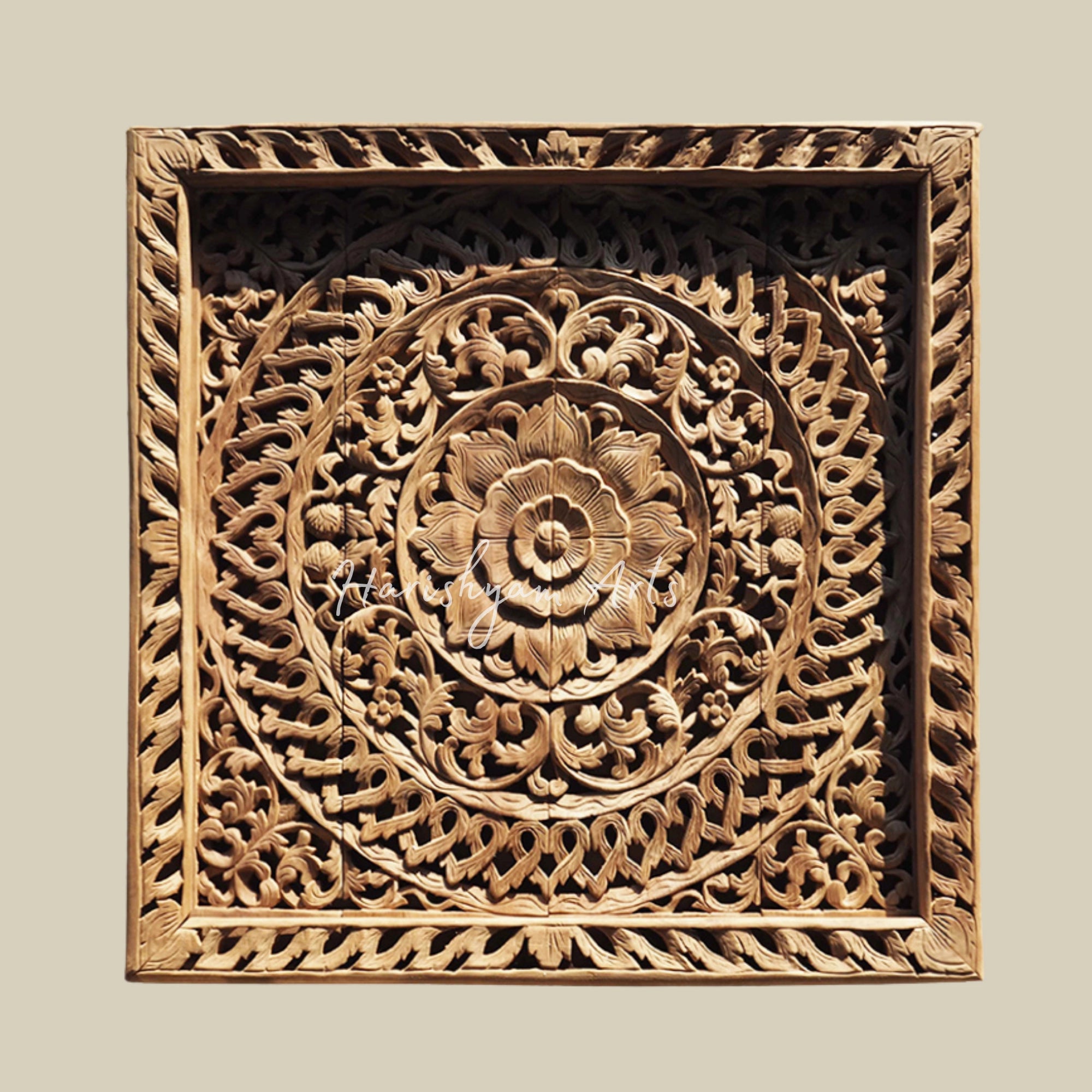 36" Carved Wooden Sculpture Decorative Wall Panels
