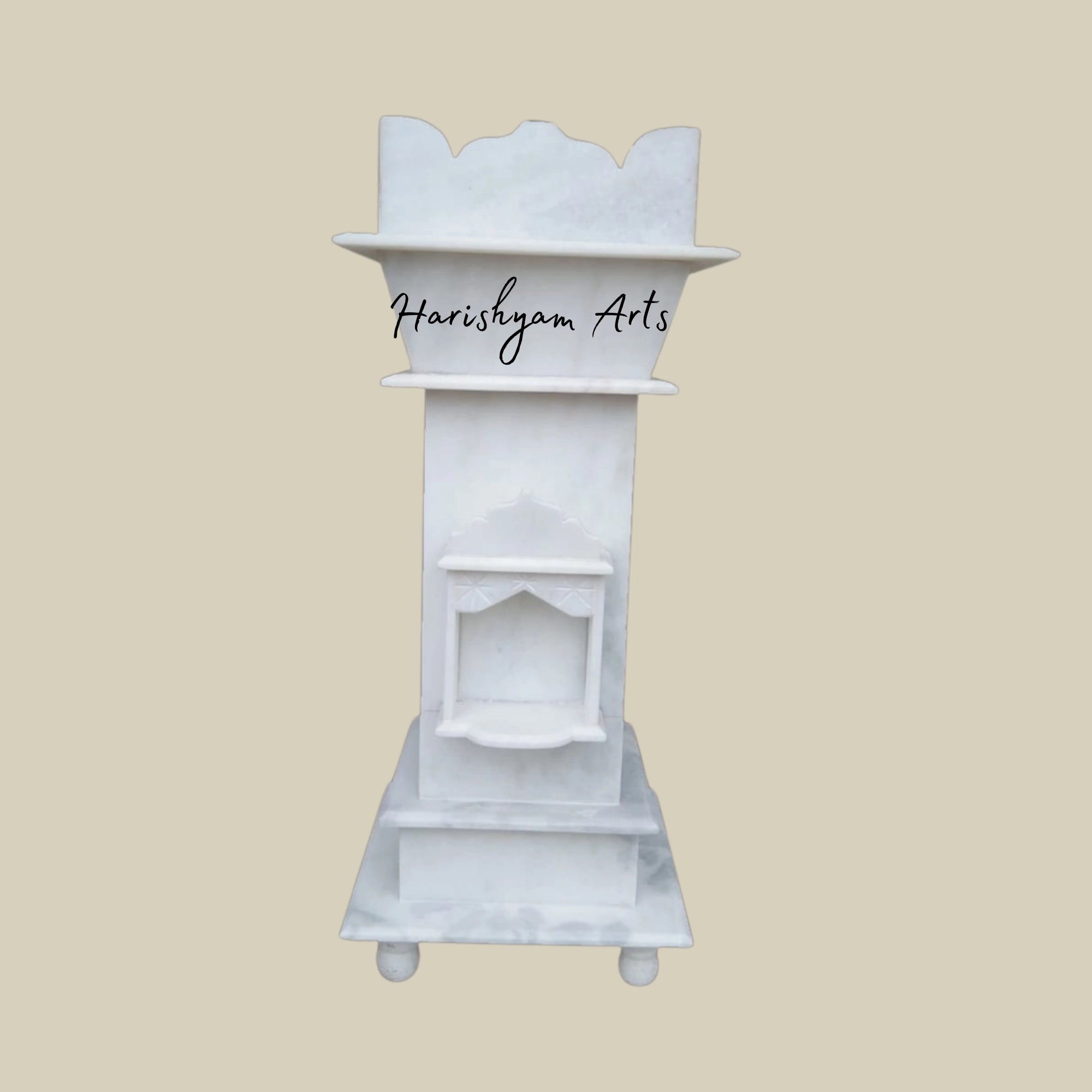 36" Traditional Marble Tulsi Pot