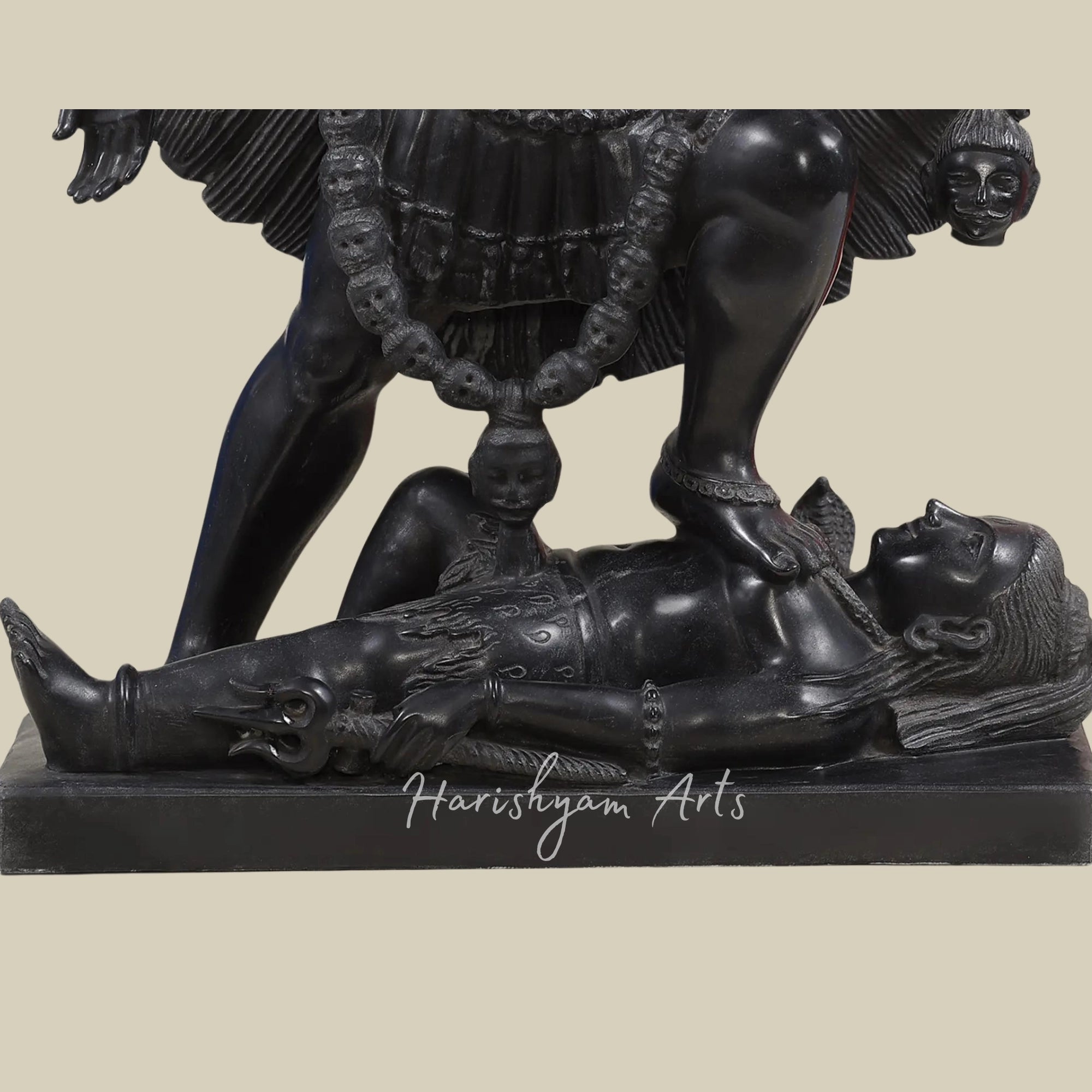 36 inches Large Maa Kali Black Marble Statue6