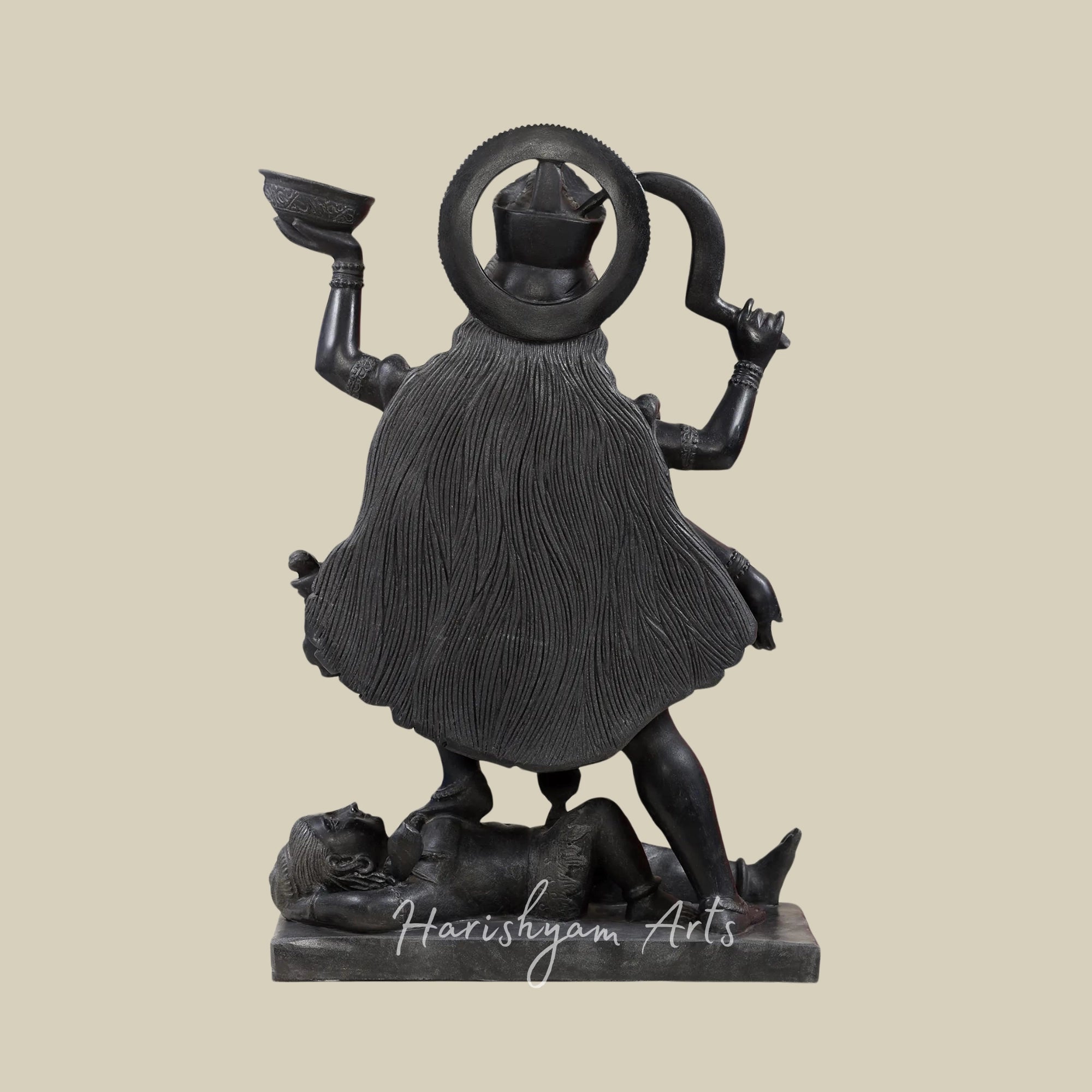 36 inches Large Maa Kali Black Marble Statue7