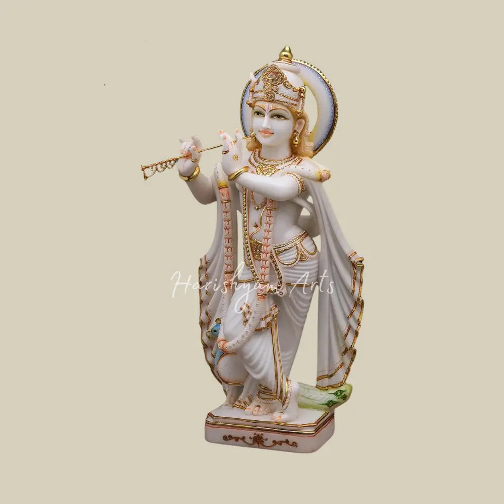 36"large radha krishna marble deity