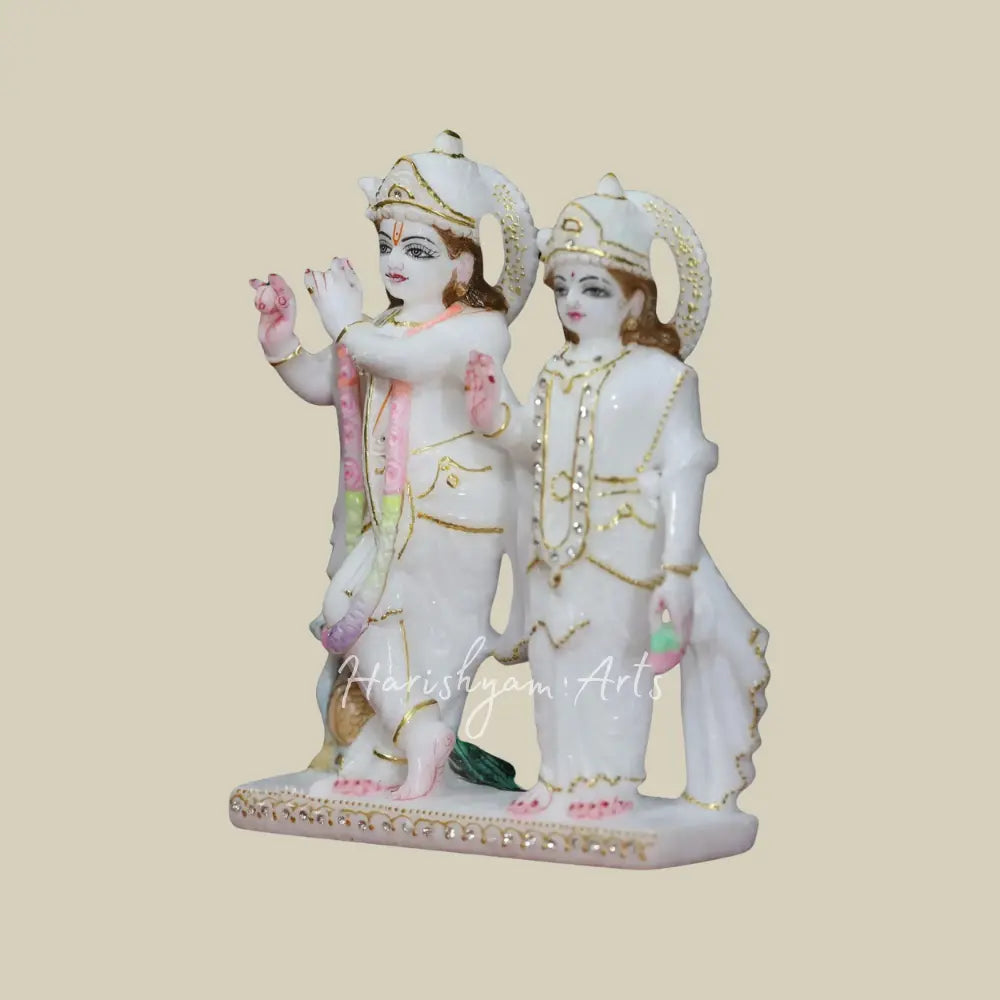 36" large radha krishna marble moorti