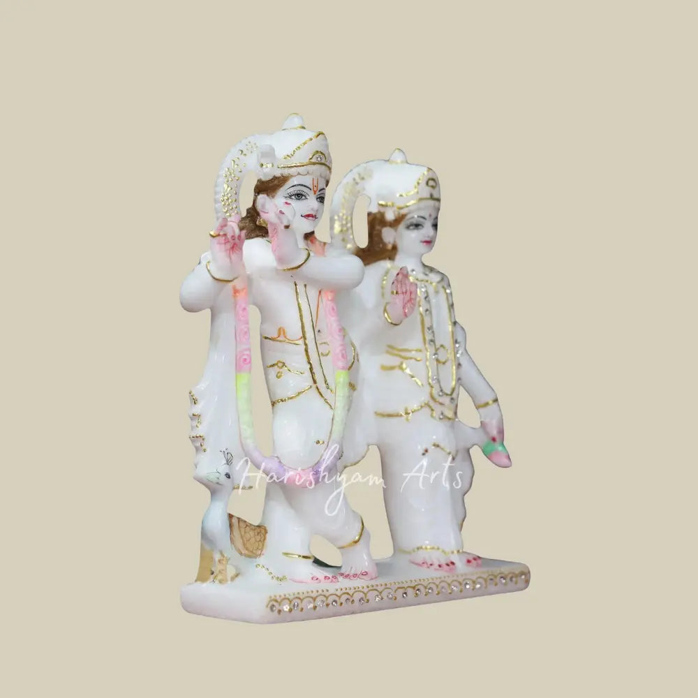 36" large radha krishna marble moorti