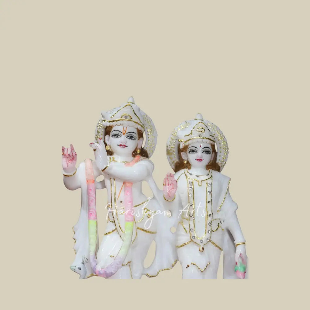 36" large radha krishna marble moorti