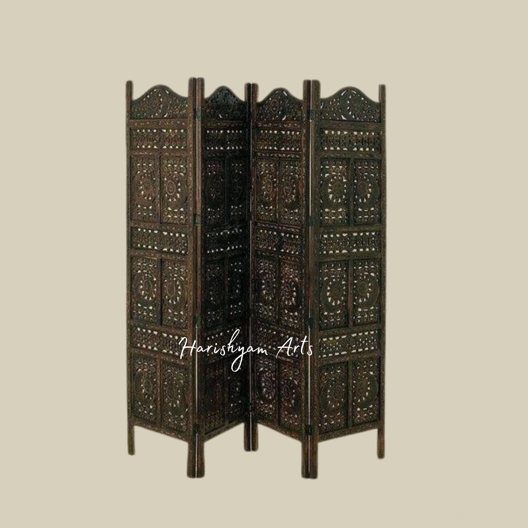 3 Panel Wooden Room Partition and Divider for Home Decor