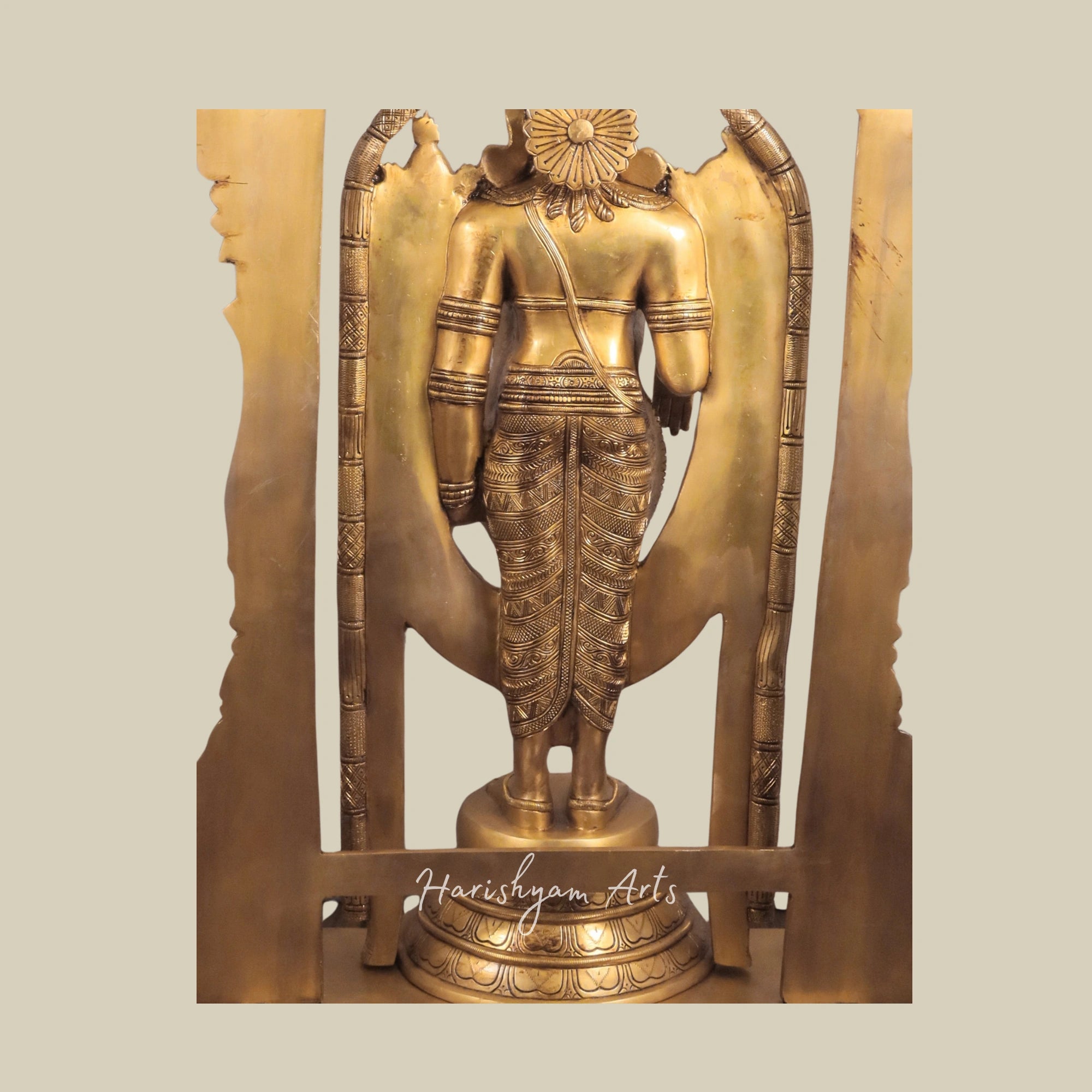 40" Pure Brass Tirupati Balaji Lord Venkateshvara Statue with Elegant Thiruvarchi Design