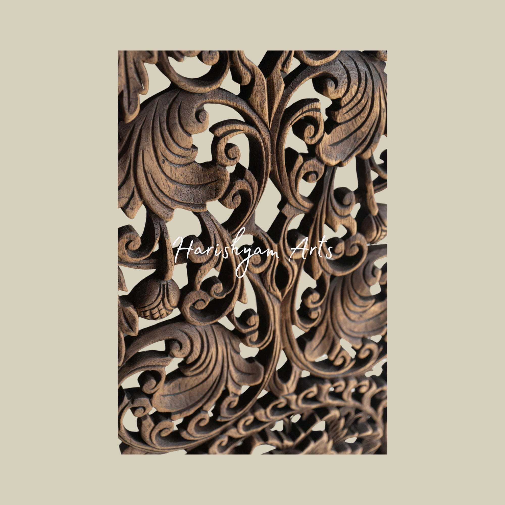 48" Teak Wood Carving Artwork For Living Room1