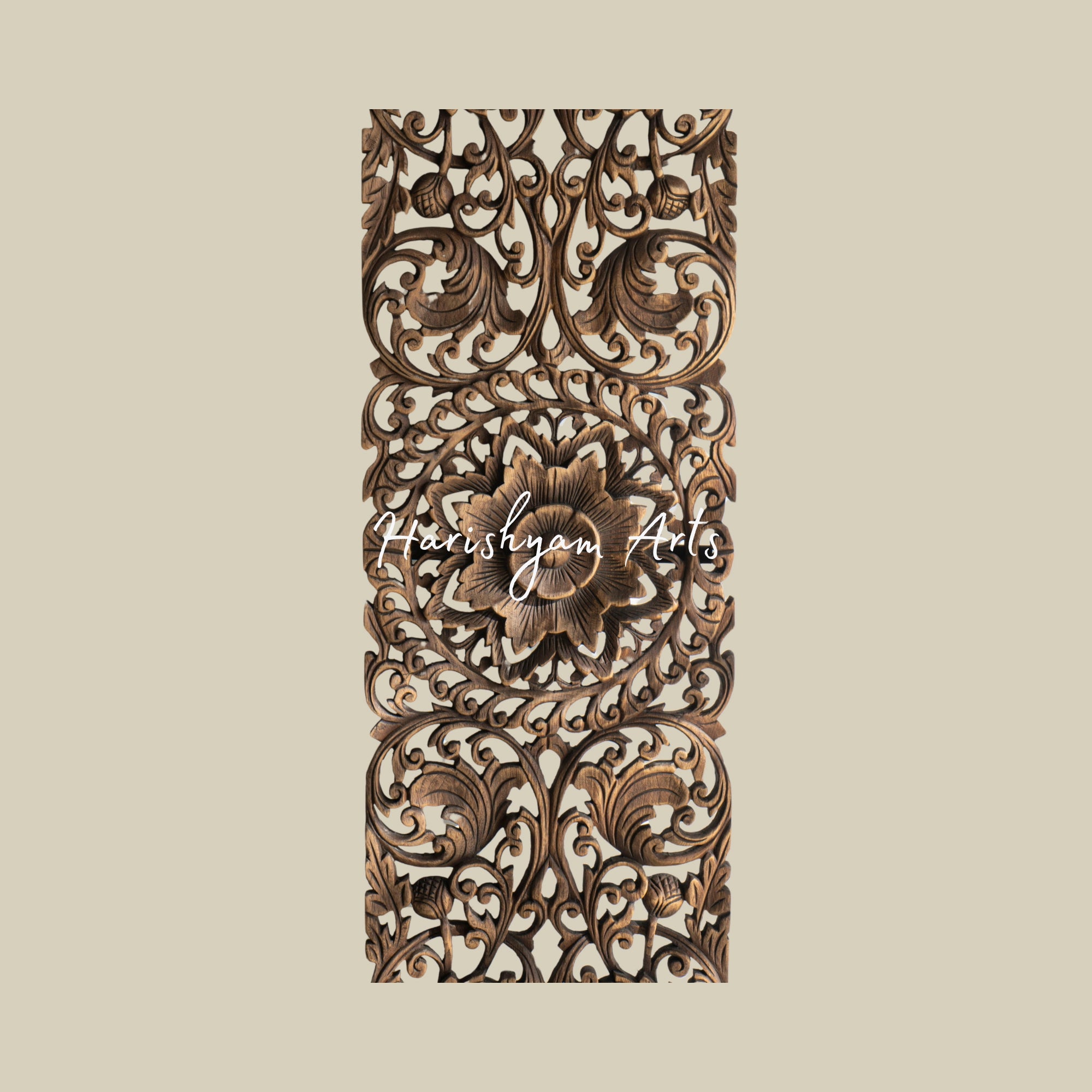 48" Teak Wood Carving Artwork For Living Room2