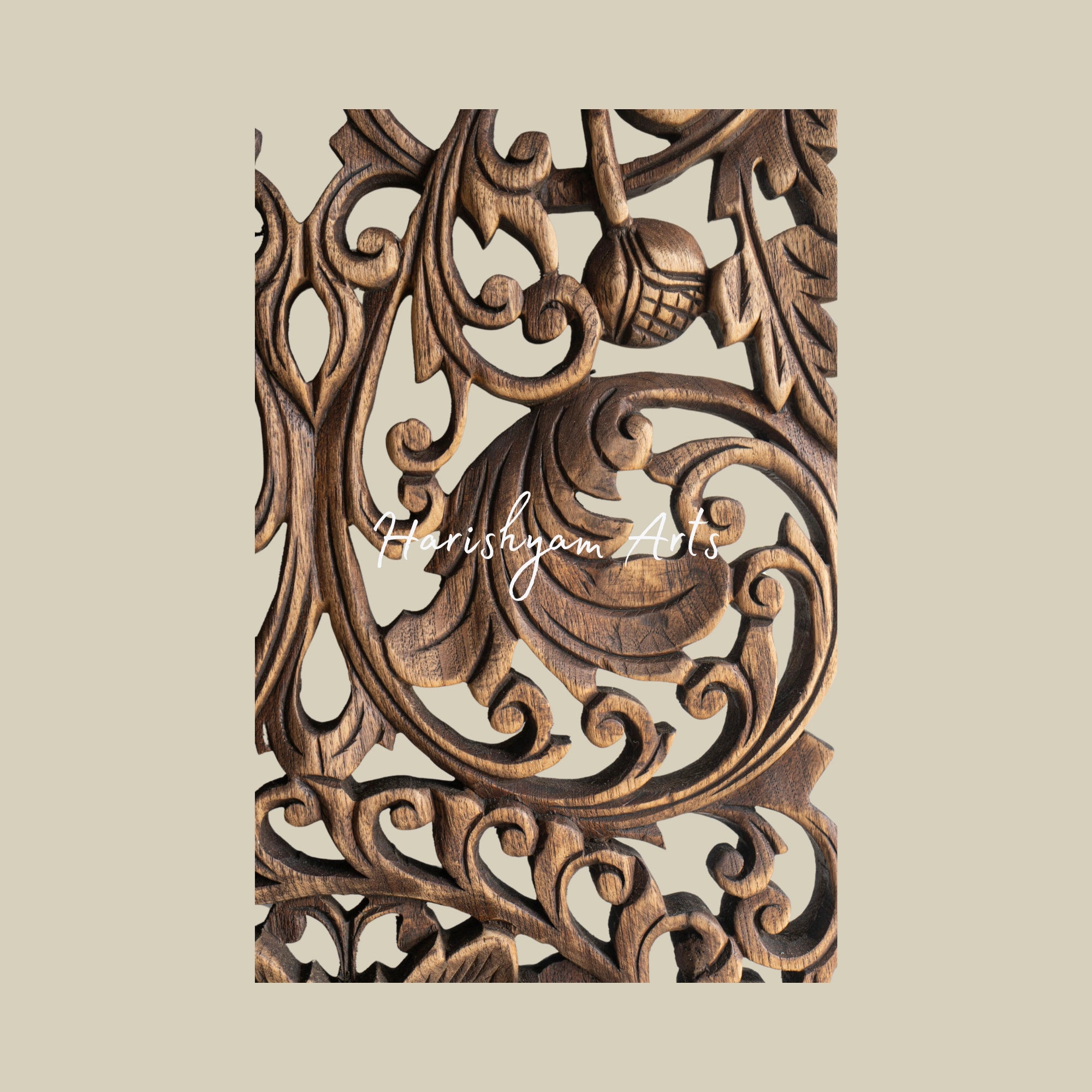 48" Teak Wood Carving Artwork For Living Room4