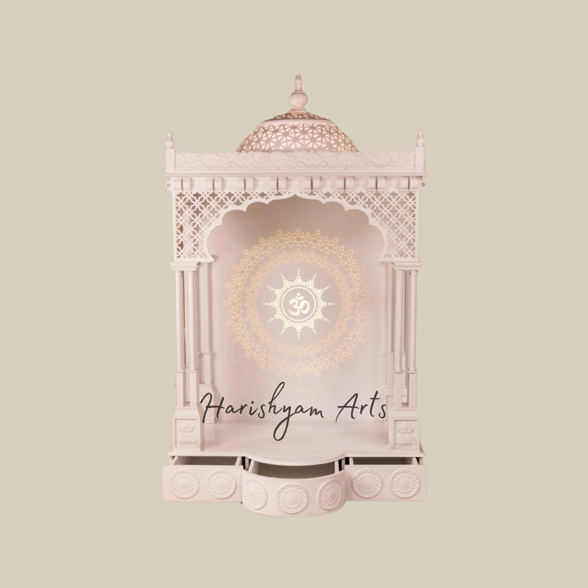 53" Ornate Corian Mandir for Home1