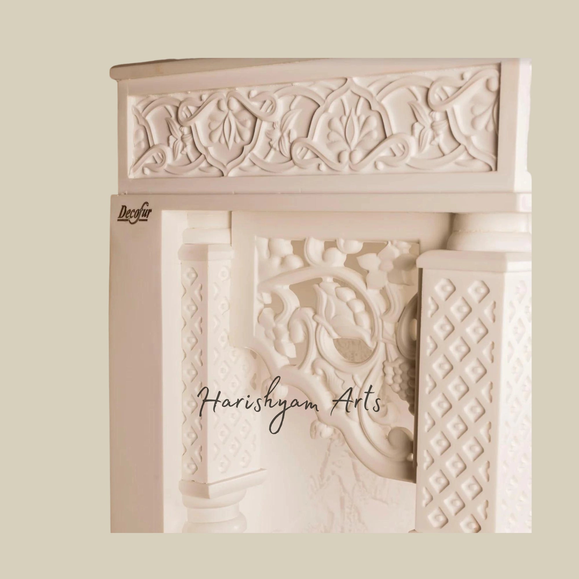 53" Ornate Corian Mandir for Home2