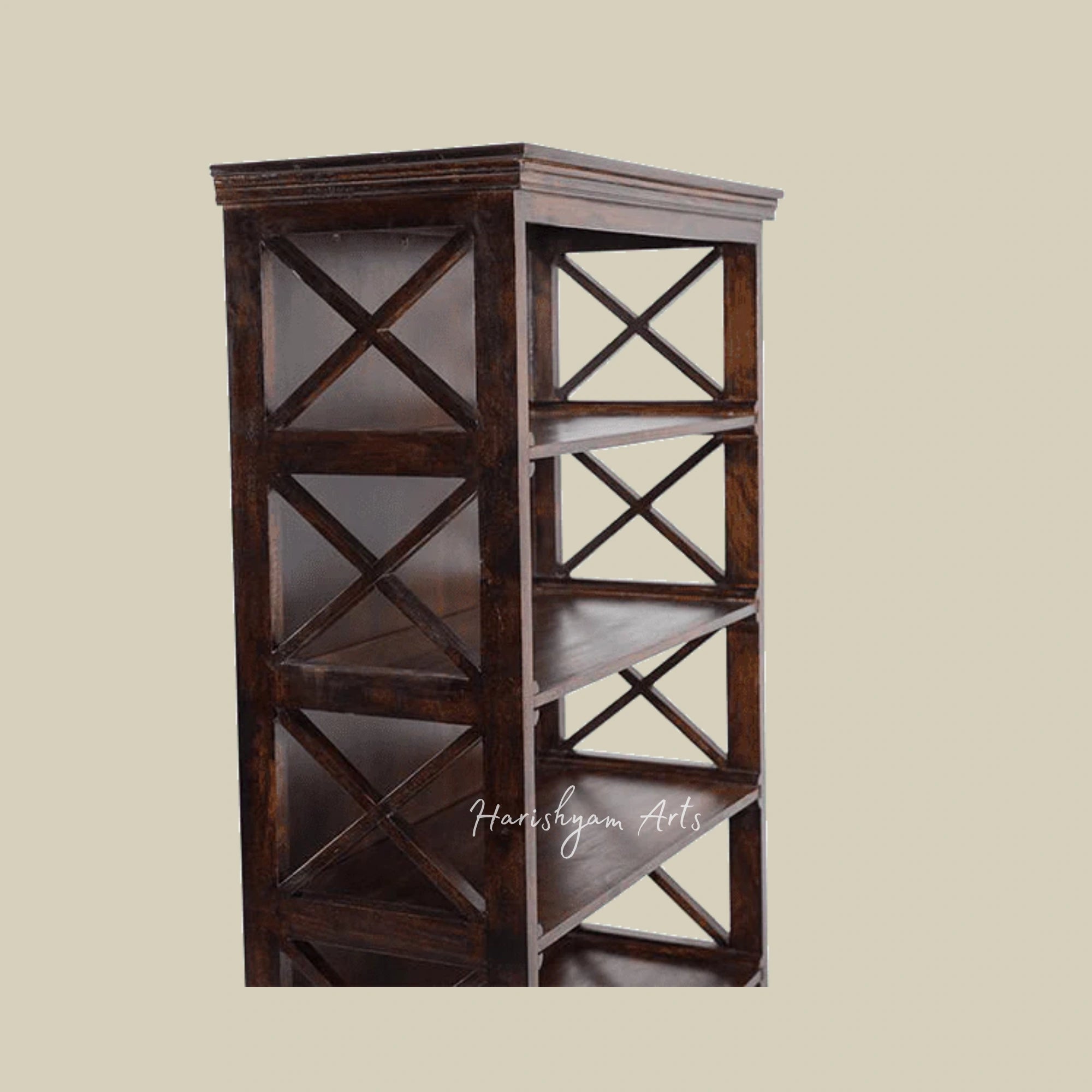 71" Classic Wooden Bookshelf for Home and Office