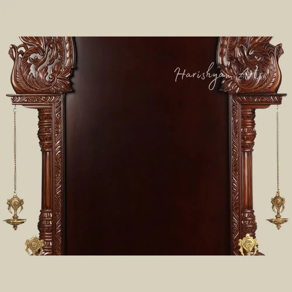 71'' Super Large Thiruvachi Wooden Temple Frame For Hindu Idols