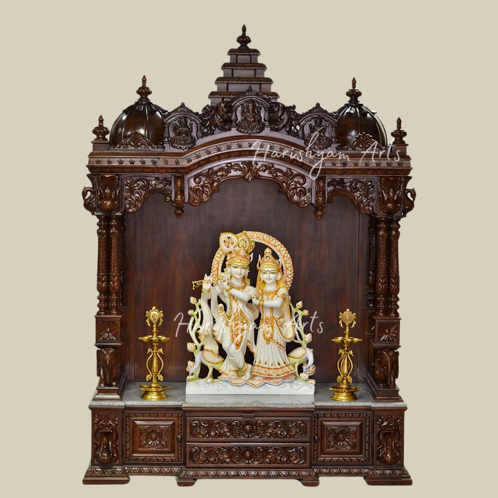 72" Handmade Teak Wood Pooja Mandir