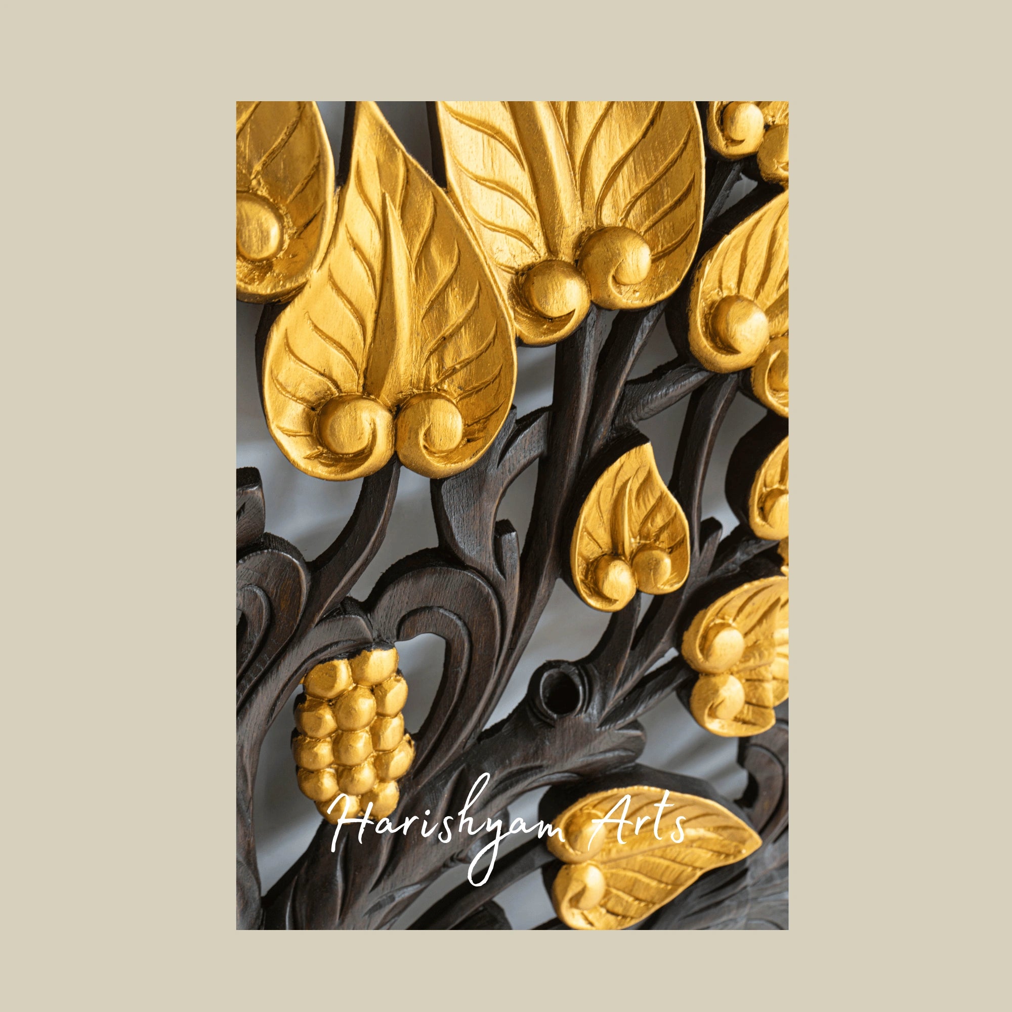 72" Golden Bodhi Tree Wooden Wall Art Decor