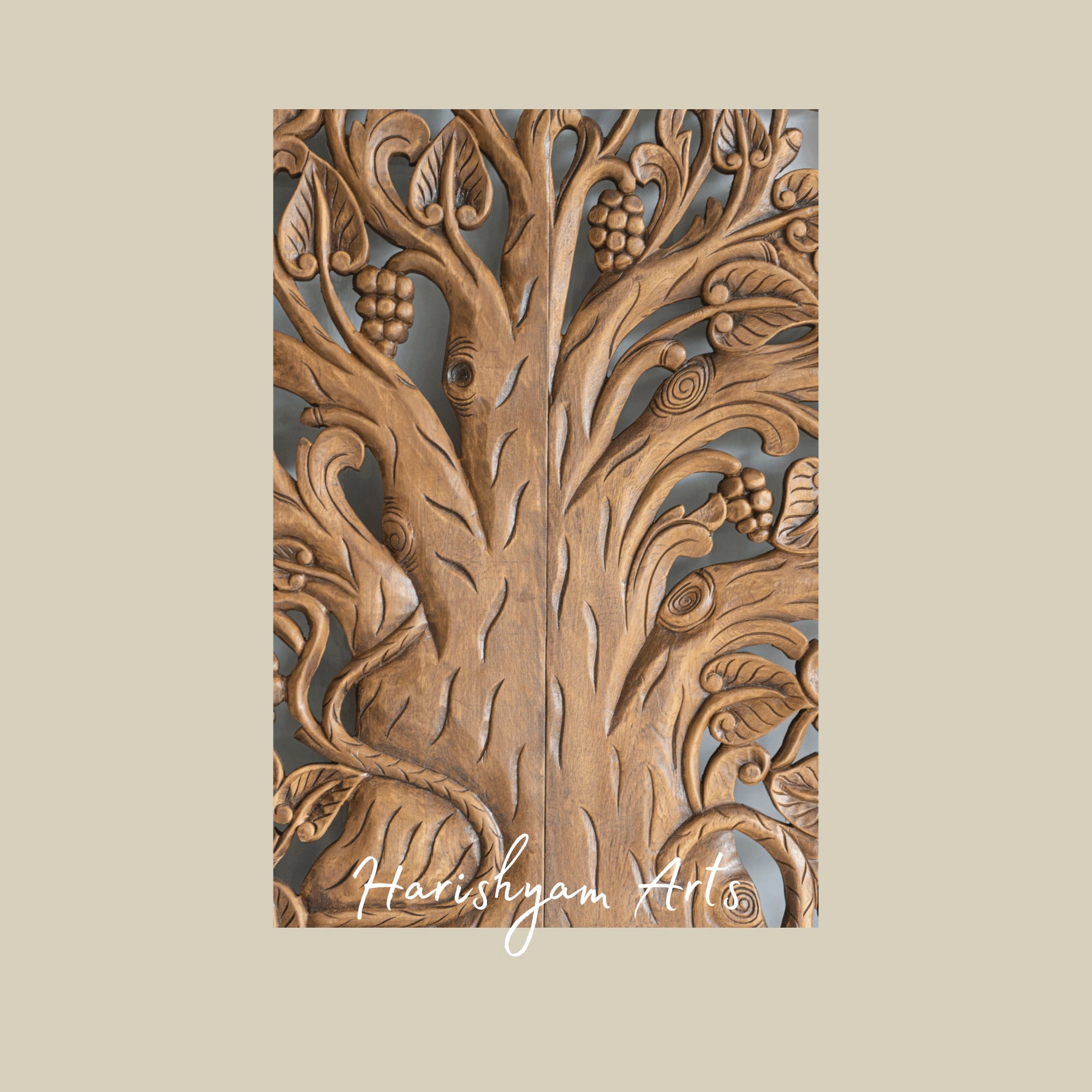 72" Rustic Tree of Life Brown Wood Wall Decoration