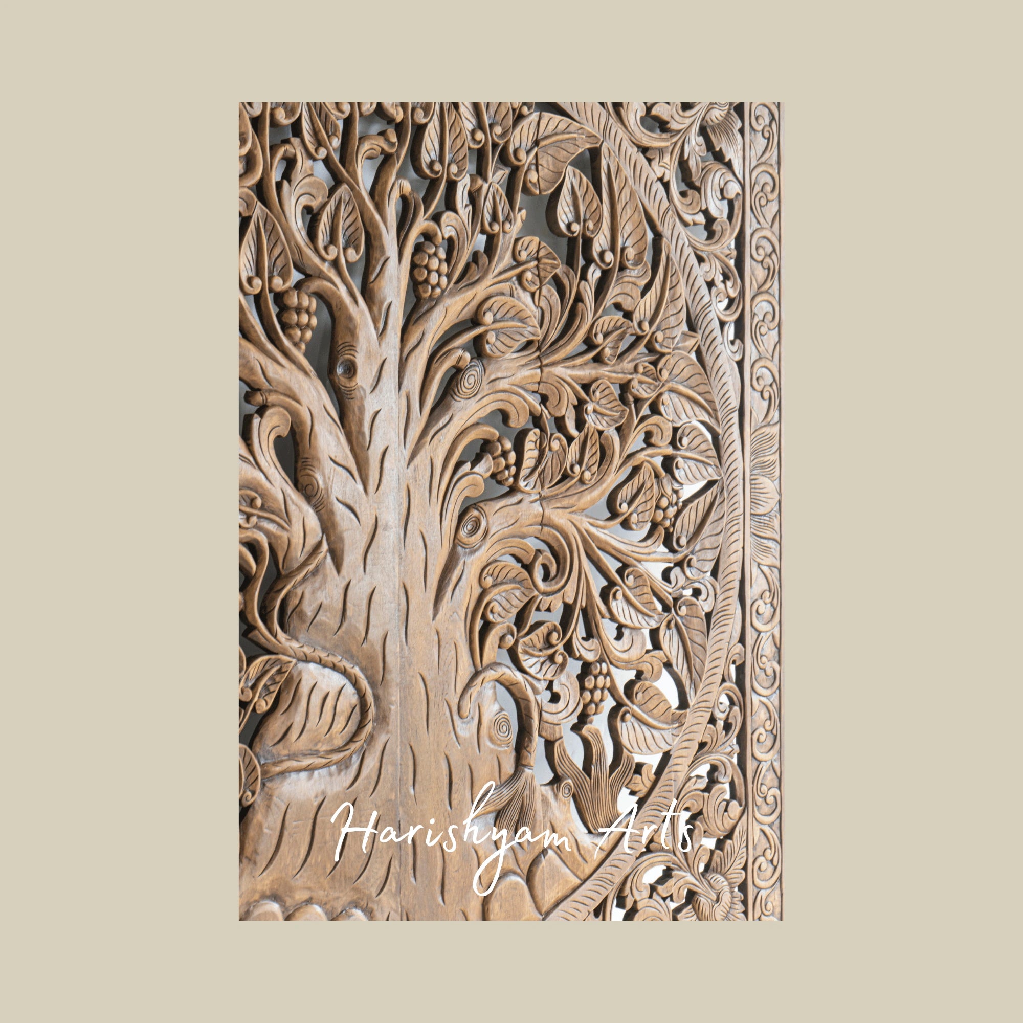 72" Rustic Tree of Life Brown Wood Wall Decoration