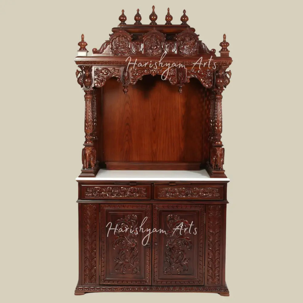 75_LargeDesignerHandcarvedTeakWoodPoojaMandir