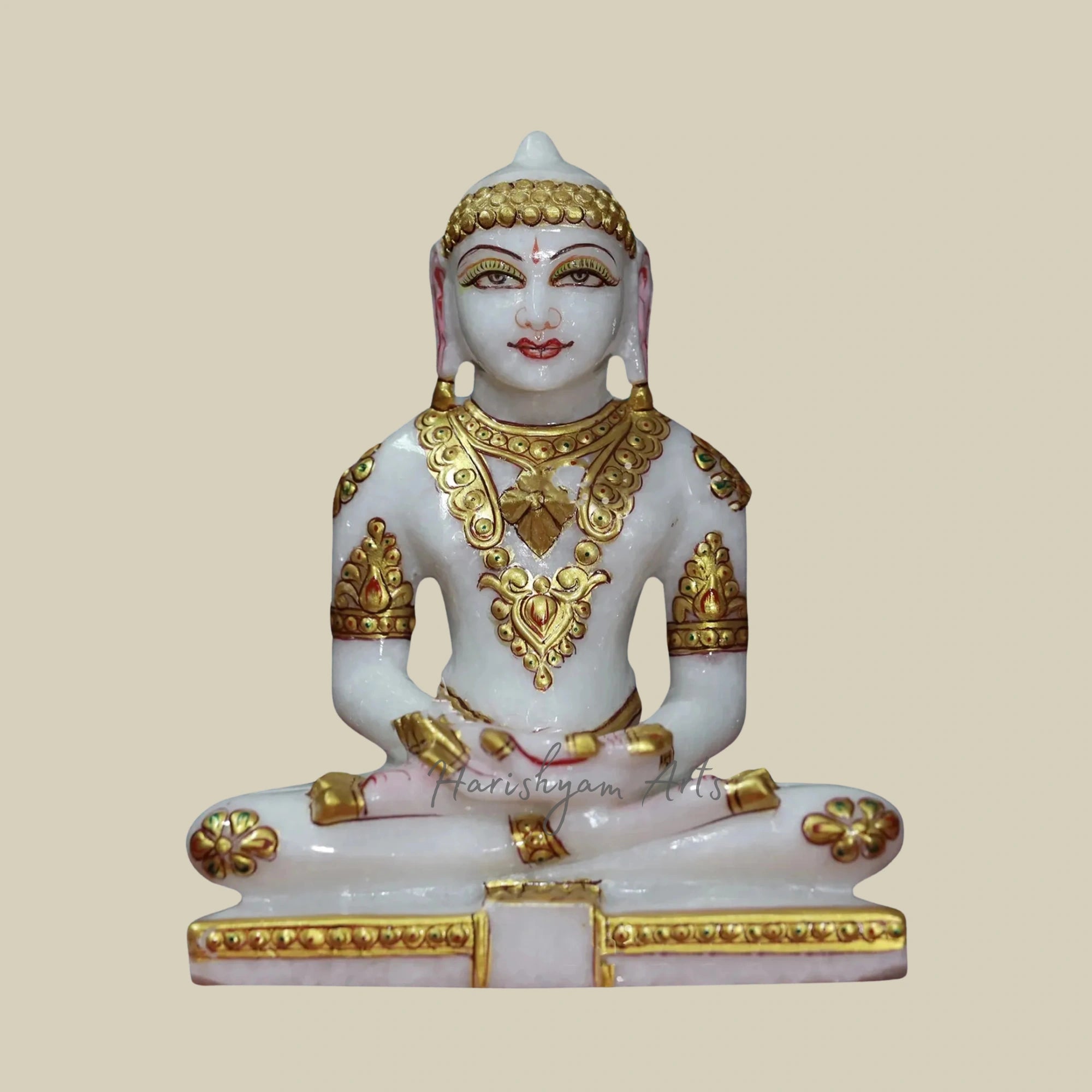 7" Small Artistic Jain Mahavir Marble Statue Founder of Jainism3