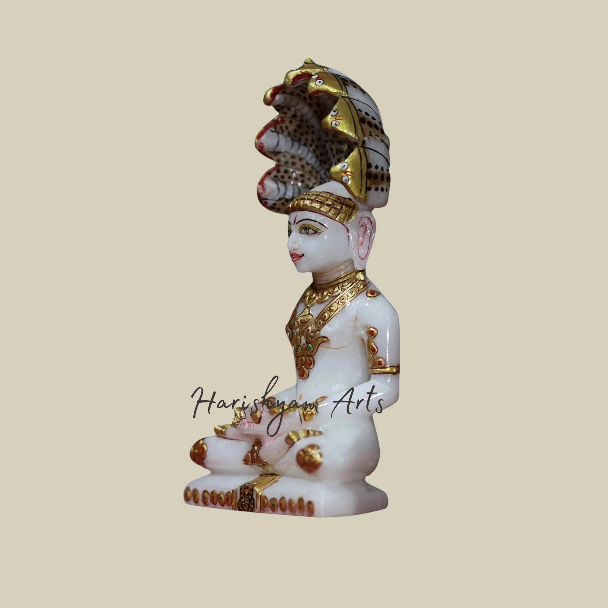 7" Jain Parshwanath Marble Murti1