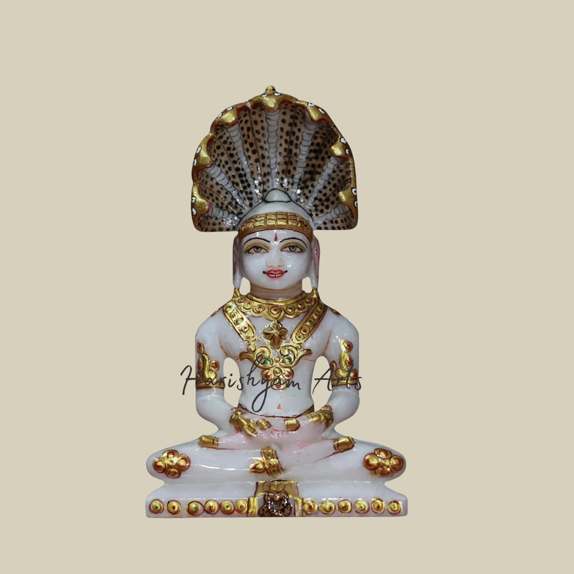 7" Jain Parshwanath Marble Murti3