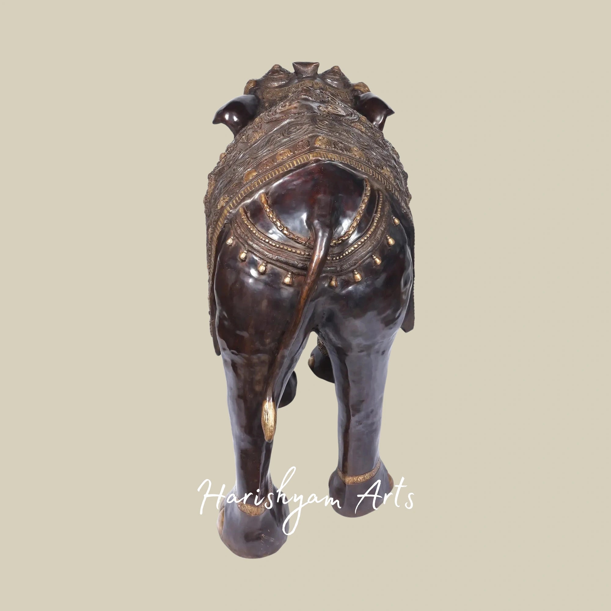 81" The Ornamental Maharaja Elephant Grand Brass Statue for Royal Interiors