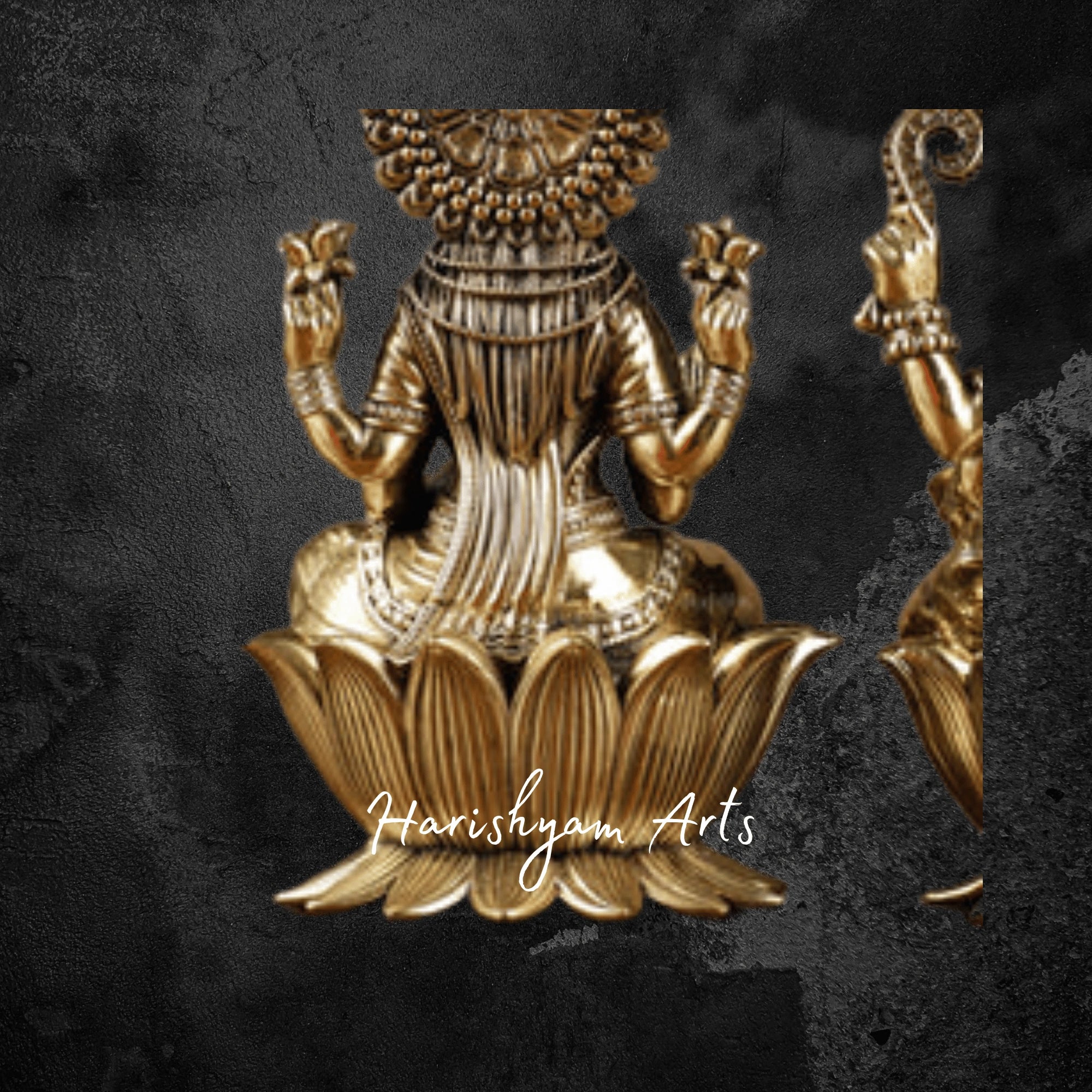 8" Brass Lakshmi Ganesh Murti for Home Decor