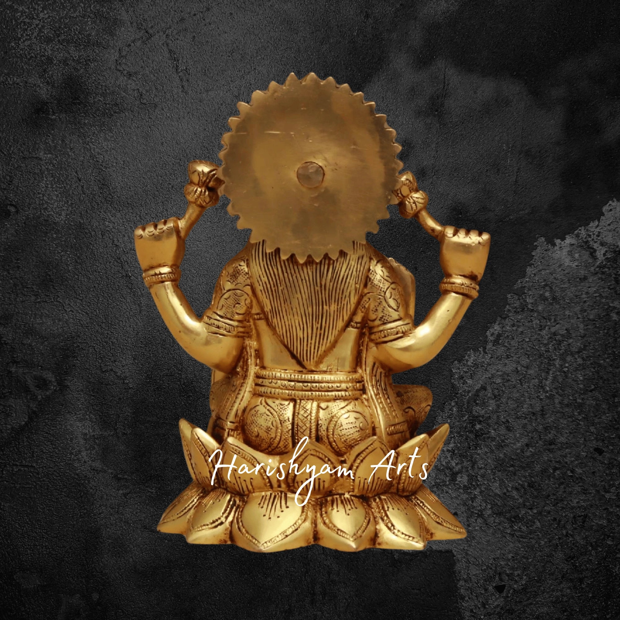 8" Brass Laxmi Ganesh for Office Desk and Home Mandir4
