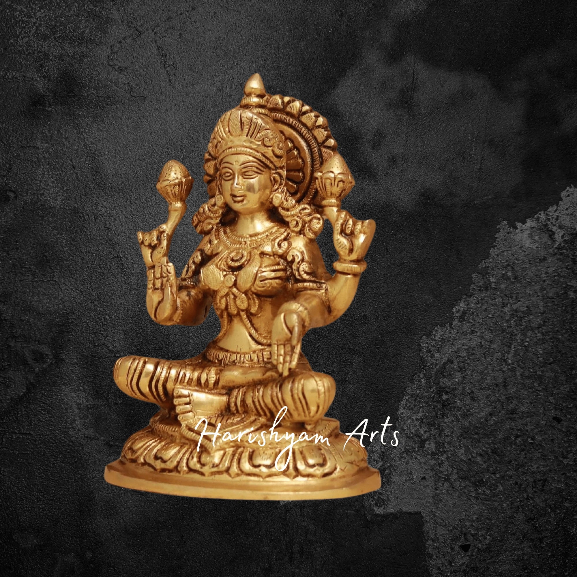 14" Laxmi Ganesh Brass Idol for Home and Office