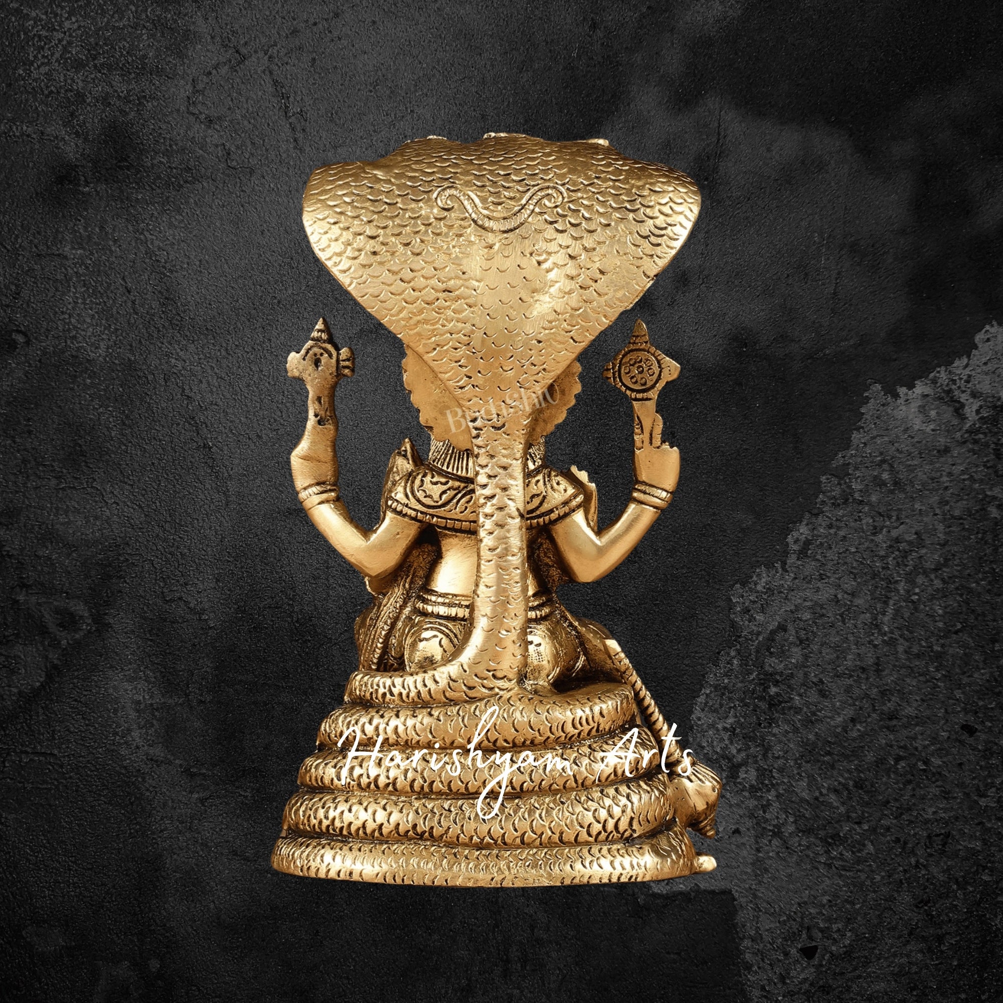 8" Lakshmi Narasimha Swamy Brass Statue Pooja and Altar Decor Idol3