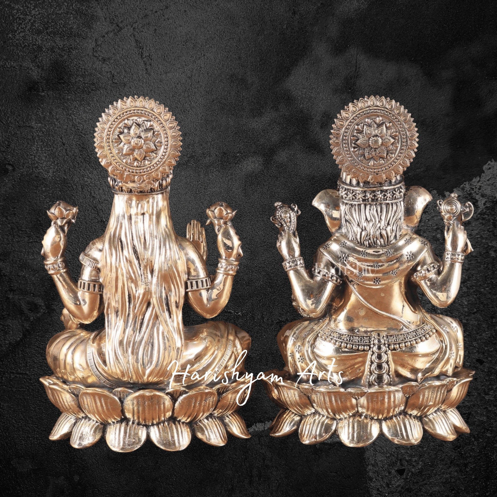 9" Buy Brass Lakshmi Ganesh Murti Online for Worship2