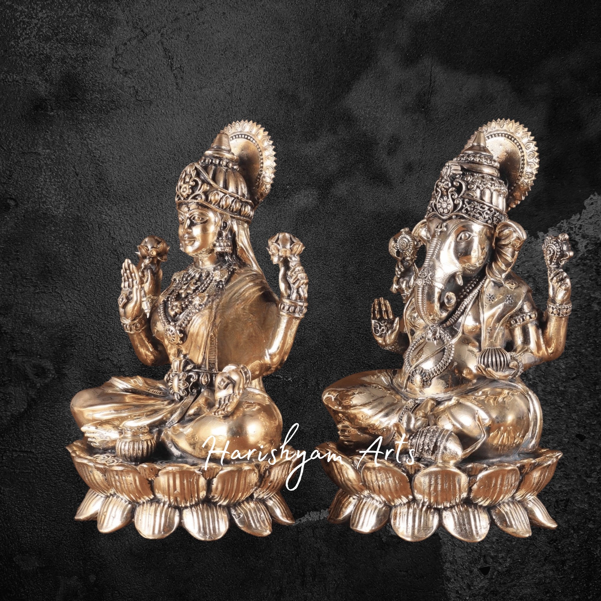 9" Buy Brass Lakshmi Ganesh Murti Online for Worship4
