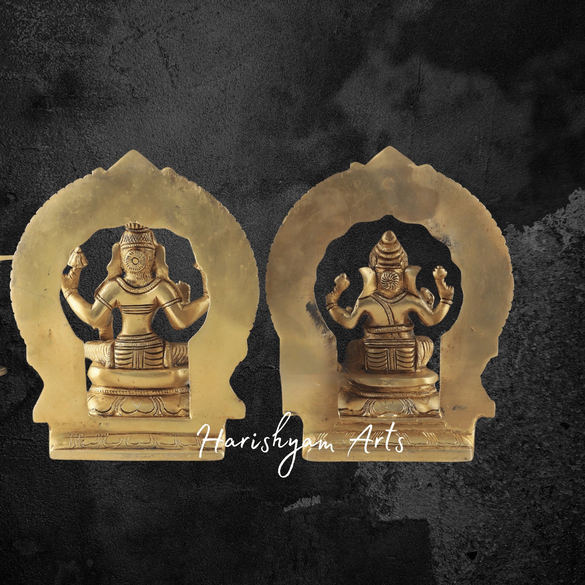 9" Buy Brass Laxmi Ganesh Statue Online with Antique Finish